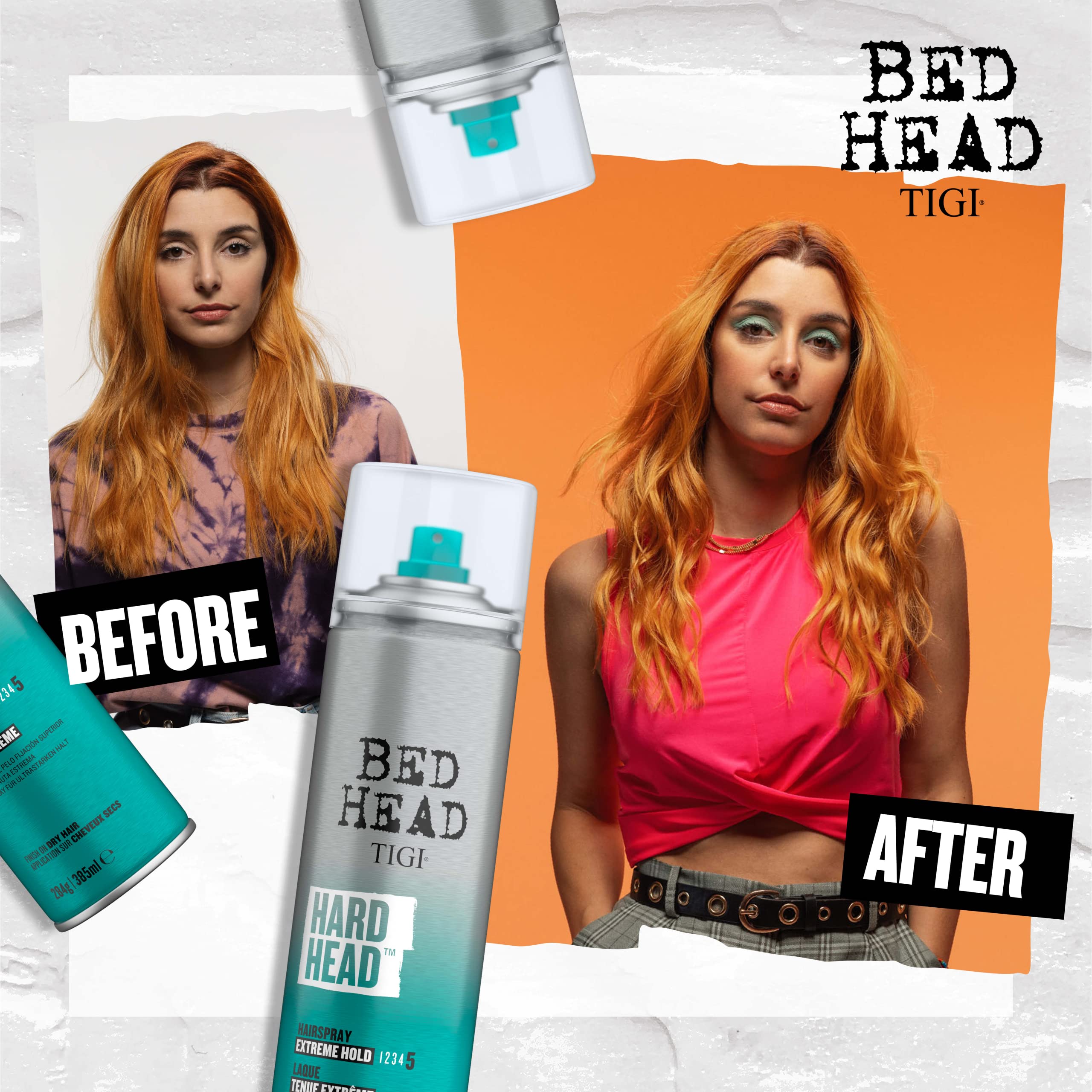 Foto 6 | Hairspray Bed Head Hard Head, Fijación Extrafuerte, 345 Ml (paquete De 6) - Venta Internacional.