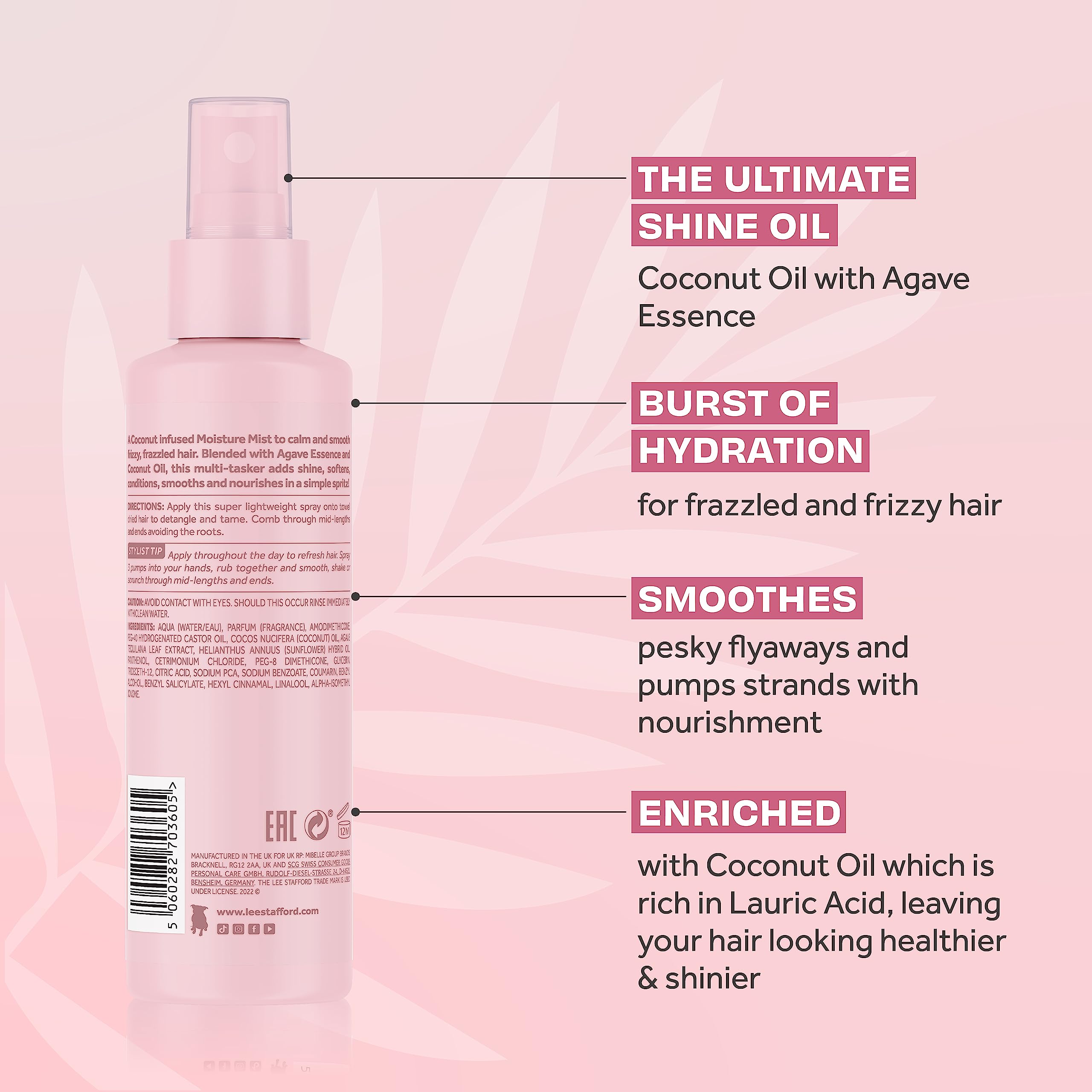 Foto 4 pulgar | Spray para Cabello Lee Stafford Coco Loco de 150 ml-Venta Internacional
