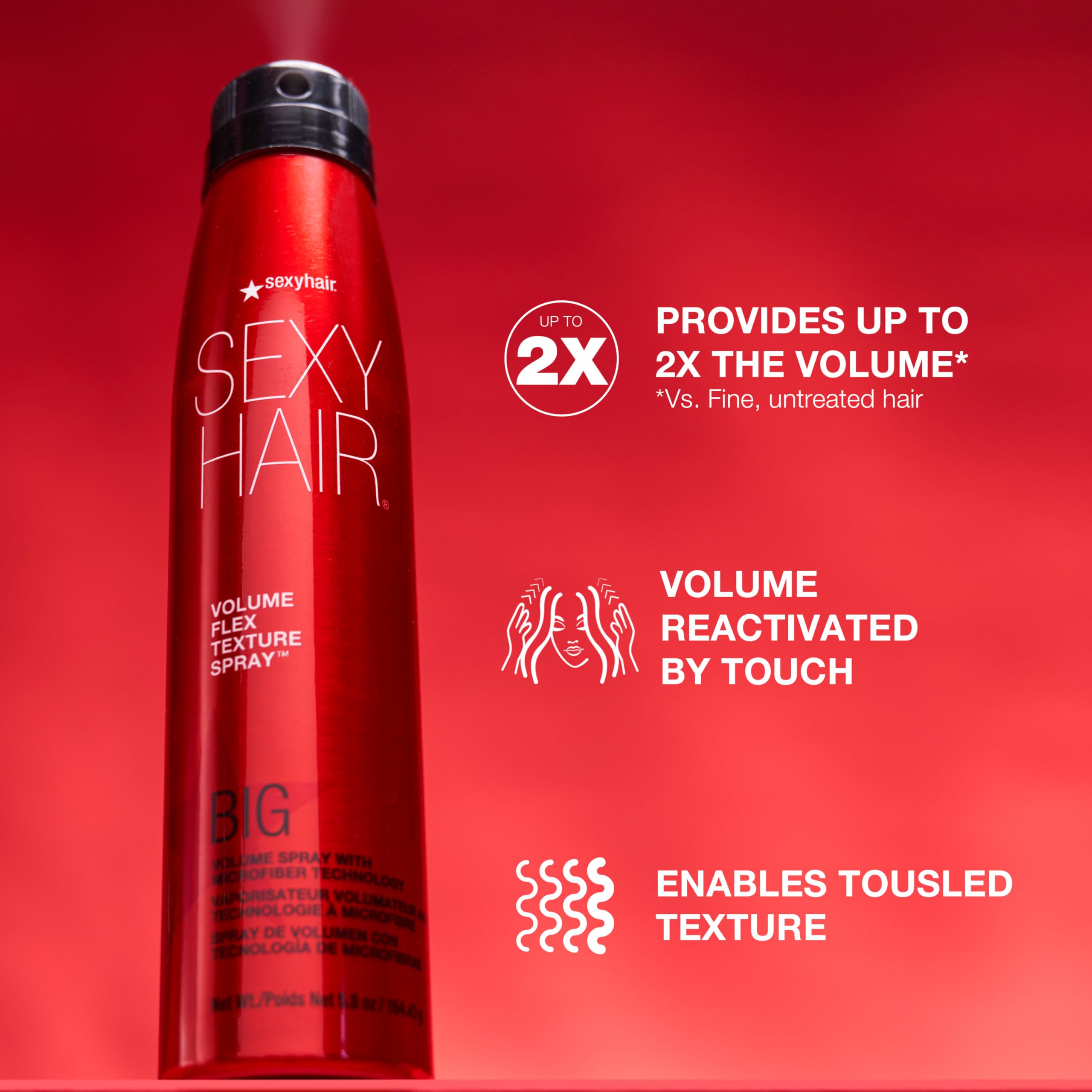 Foto 3 pulgar | Spray de Textura Sexyhair Big Volume Flex con Microfibra 170 ml - Venta Internacional