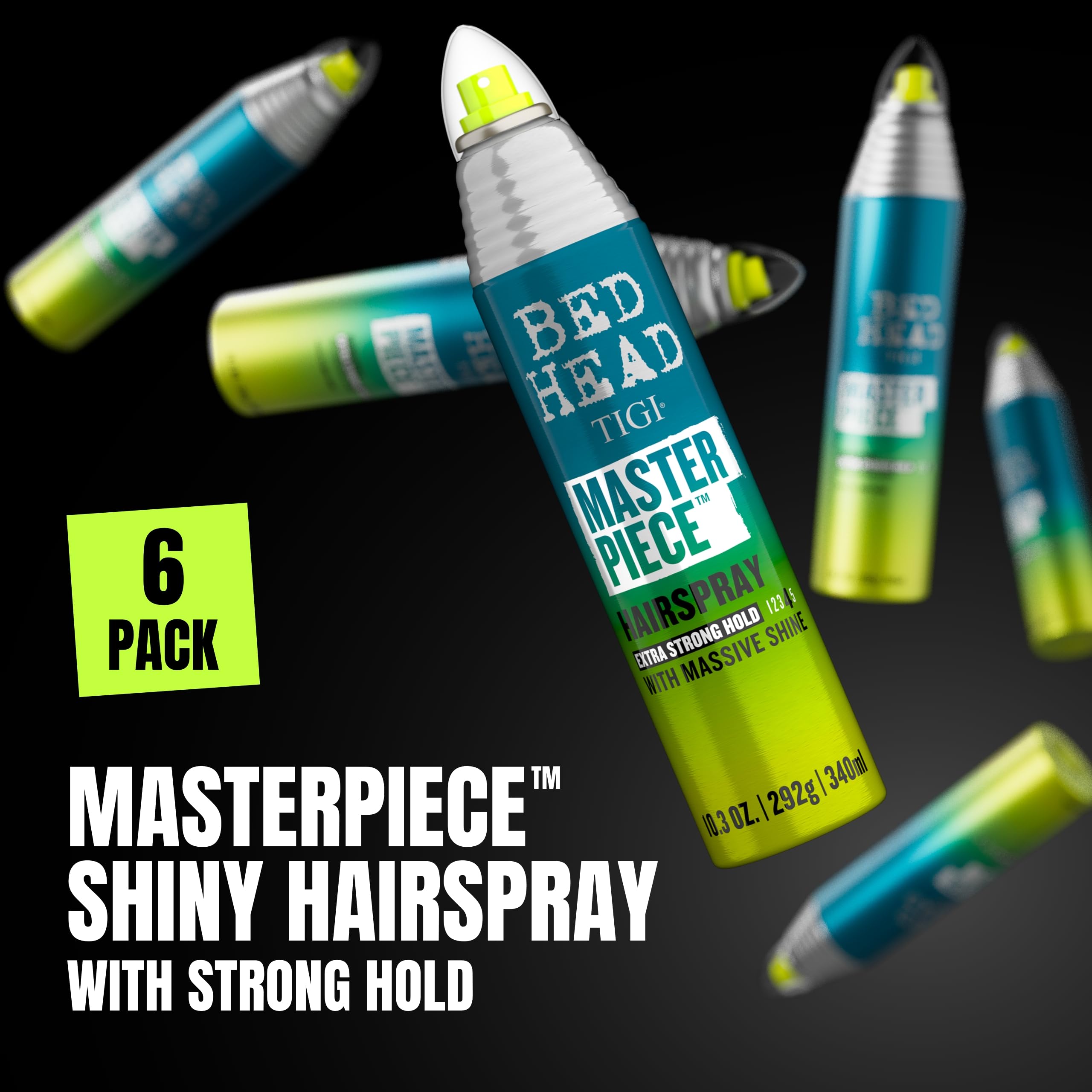 Foto 3 pulgar | Laca Para El Cabello Bed Head Masterpiece Shiny Strong Hold, 300 Ml, 6 Unidades - Venta Internacional.