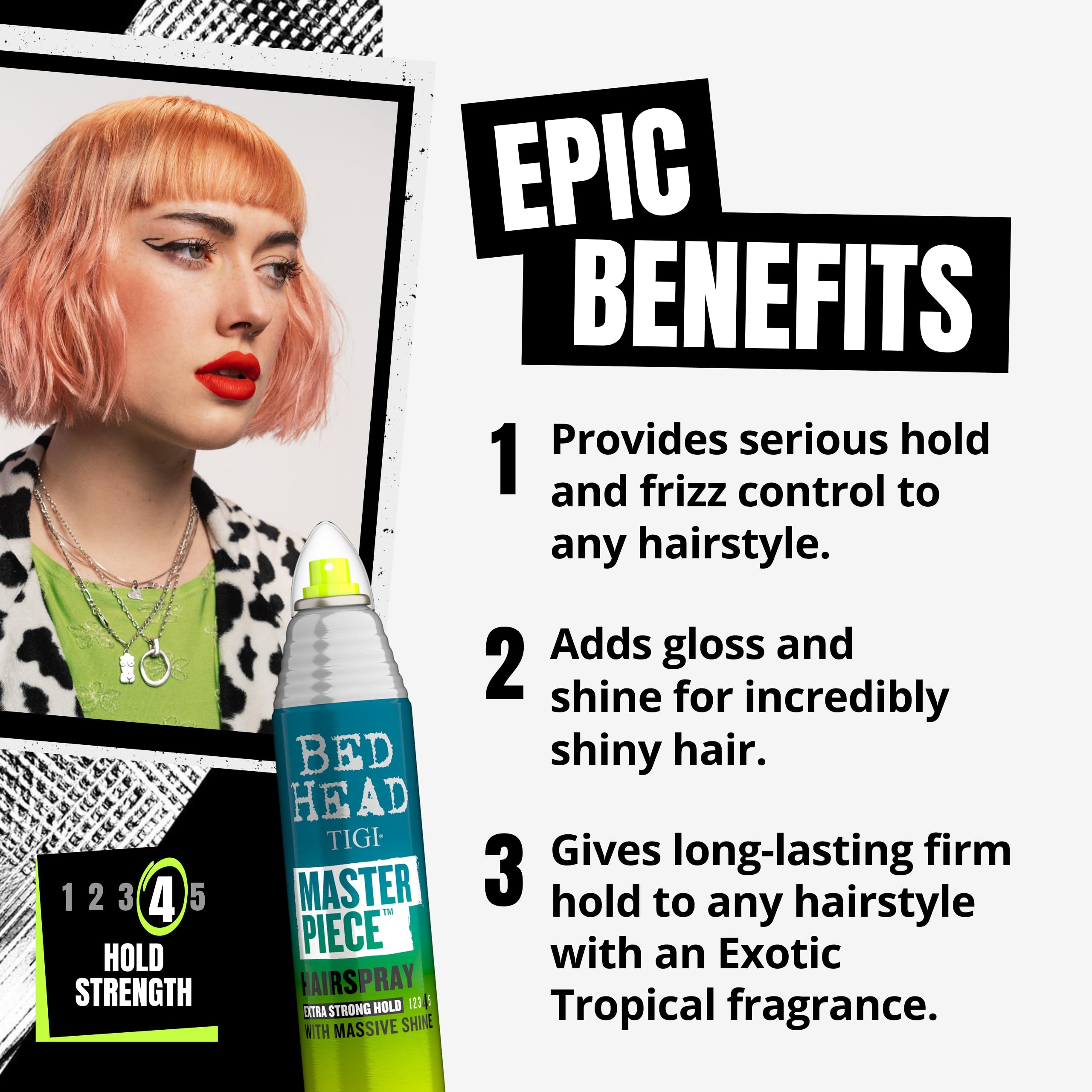 Foto 3 | Laca Para El Cabello Bed Head Masterpiece Shiny Strong Hold, 300 Ml, 6 Unidades - Venta Internacional.