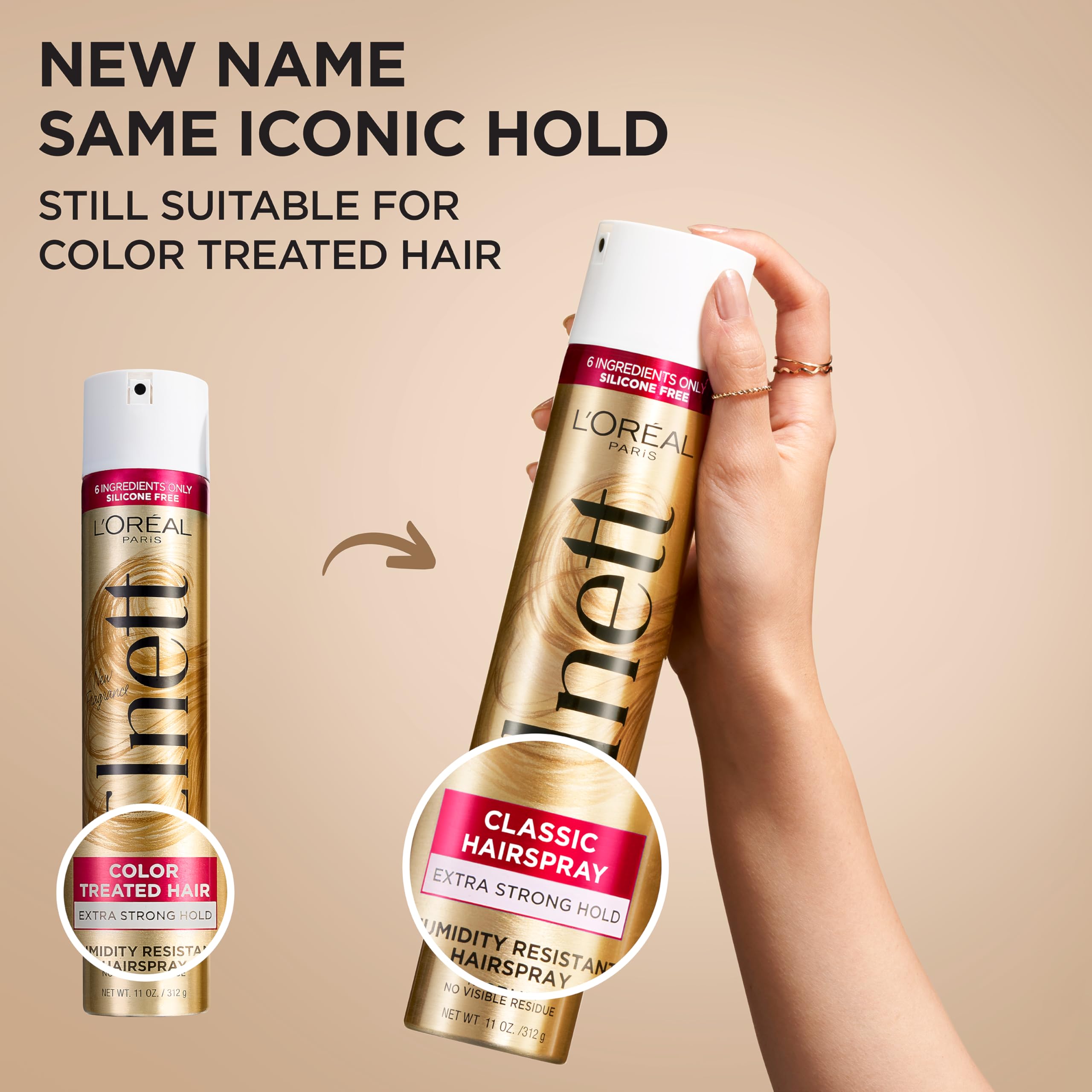 Foto 3 pulgar | Laca Para El Cabello L'oreal Paris Elnett Satin, Fijación Extra Fuerte, 325 Ml - Venta Internacional.