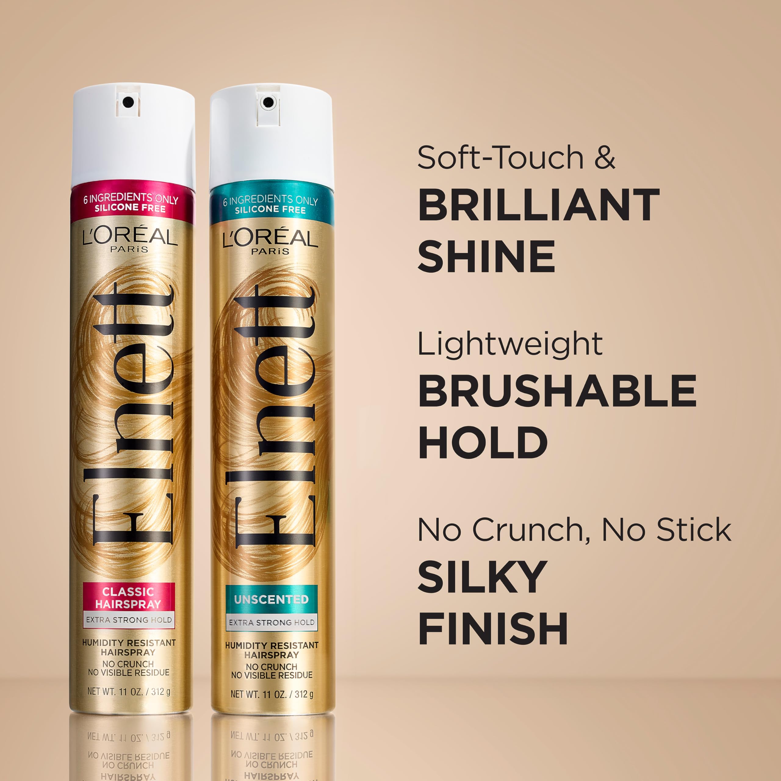 Foto 5 pulgar | Laca Para El Cabello L'oreal Paris Elnett Satin, Fijación Extra Fuerte, 325 Ml - Venta Internacional.
