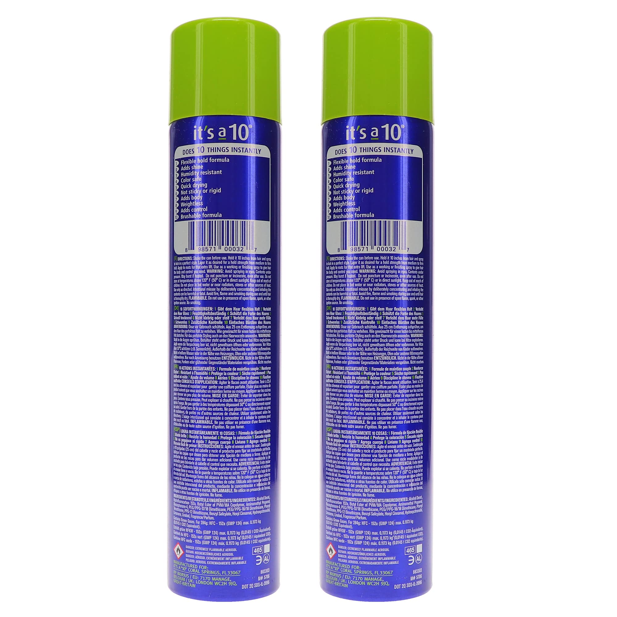 Foto 5 pulgar | Spray De Acabado It's A 10 Miracle, 300 Ml (10 Oz), Paquete De 2 - Venta Internacional.