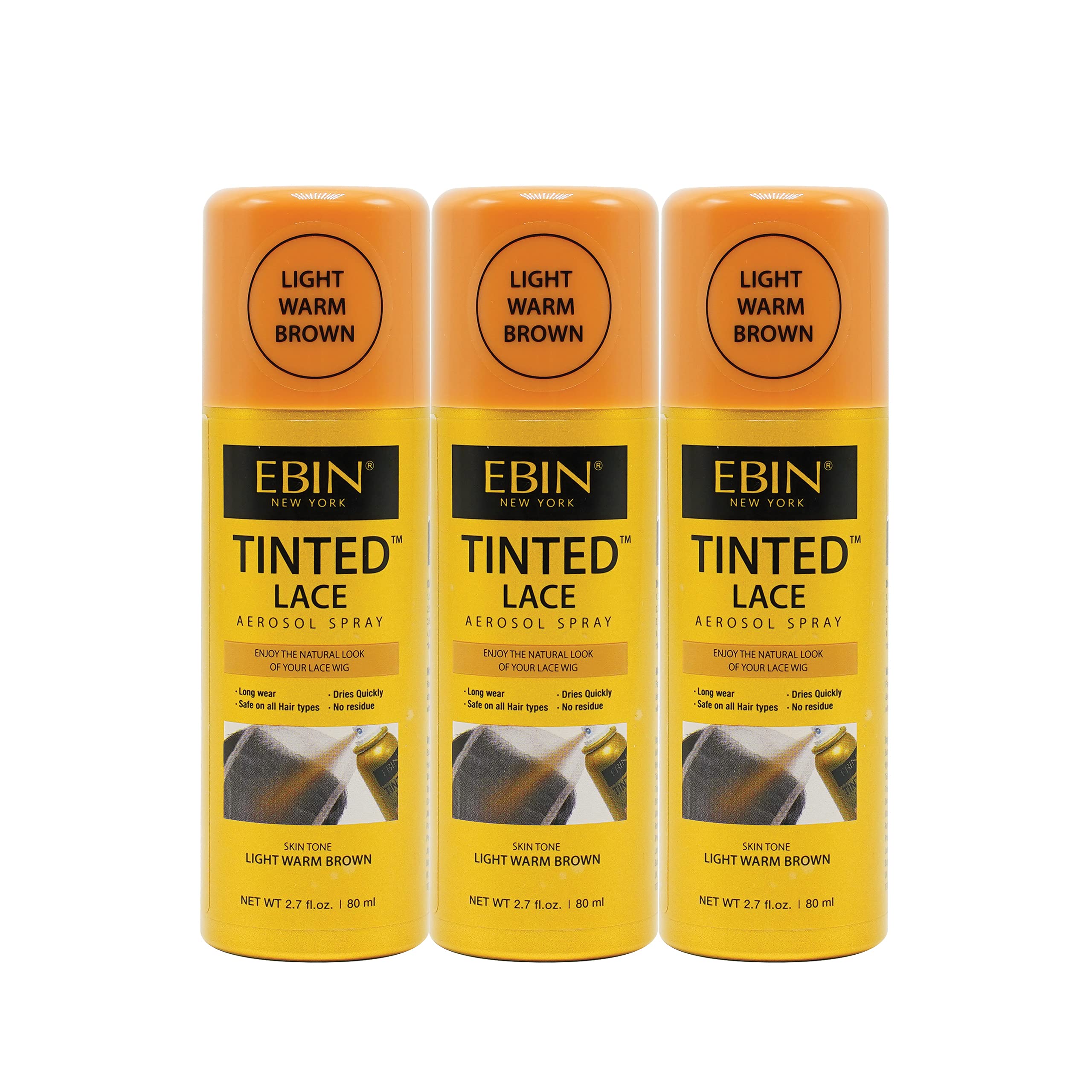 Aerosol Para El Cabello Ebin New York, Aerosol De Encaje Teñido, 80 Ml, Marrón Claro - Venta Internacional.