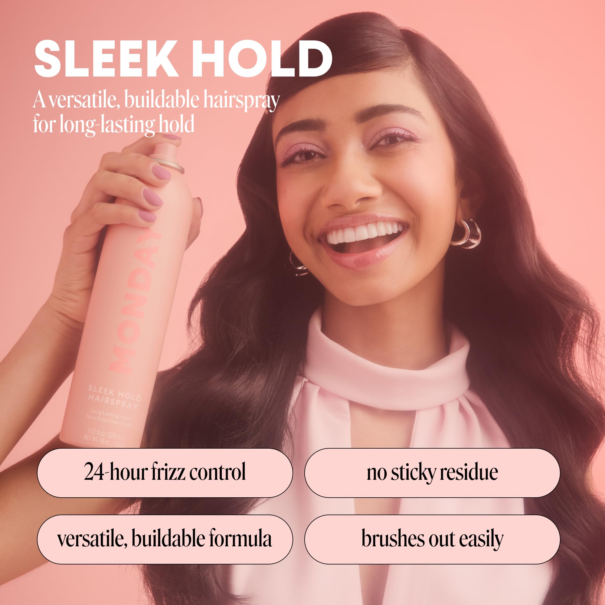 Foto 4 pulgar | Laca Para El Cabello Monday Haircare Sleek Hold, 300 Ml, Acabado Duradero - Venta Internacional.