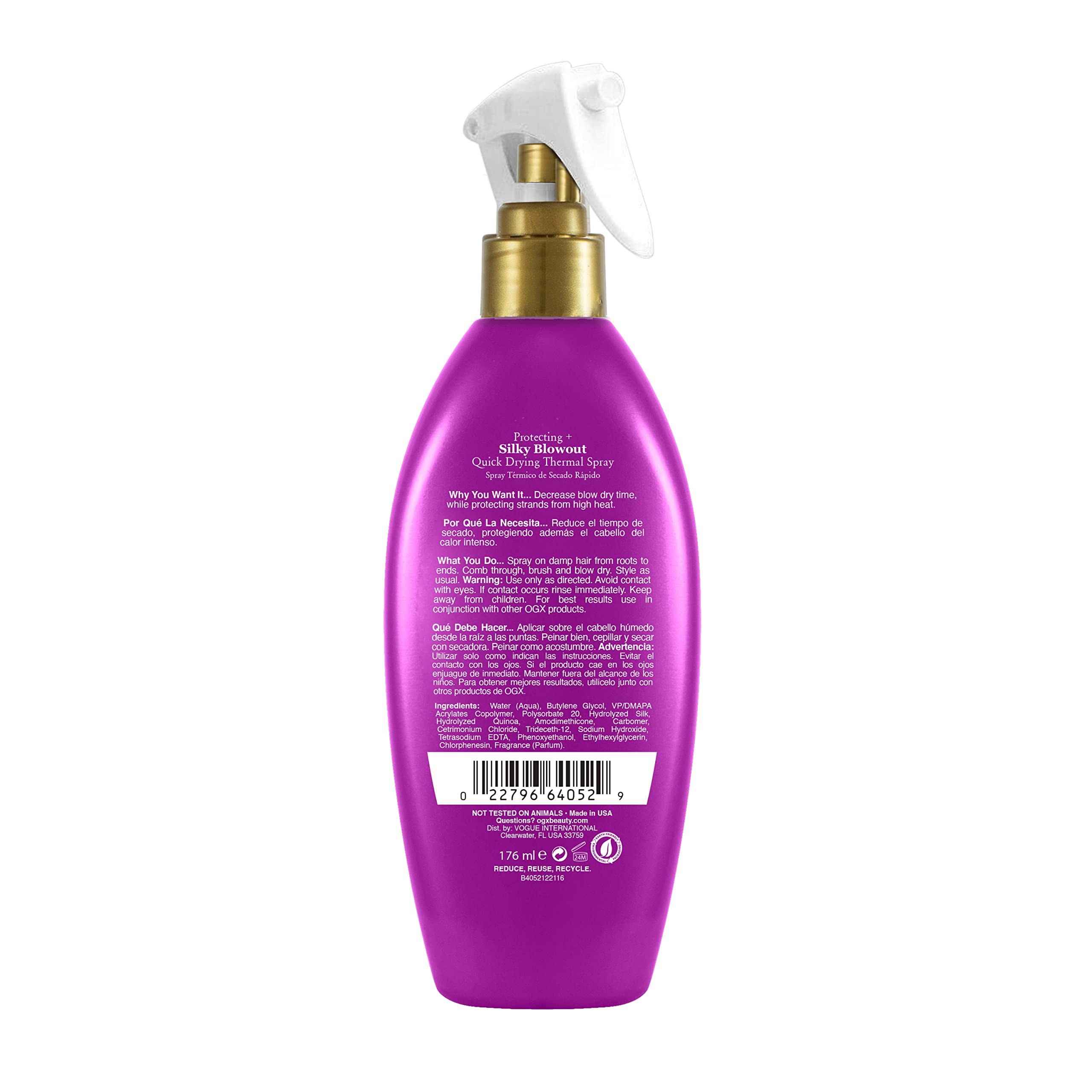 Foto 4 pulgar | Spray Térmico Ogx Protecting + Silk Blowout 180 ml - Venta Internacional