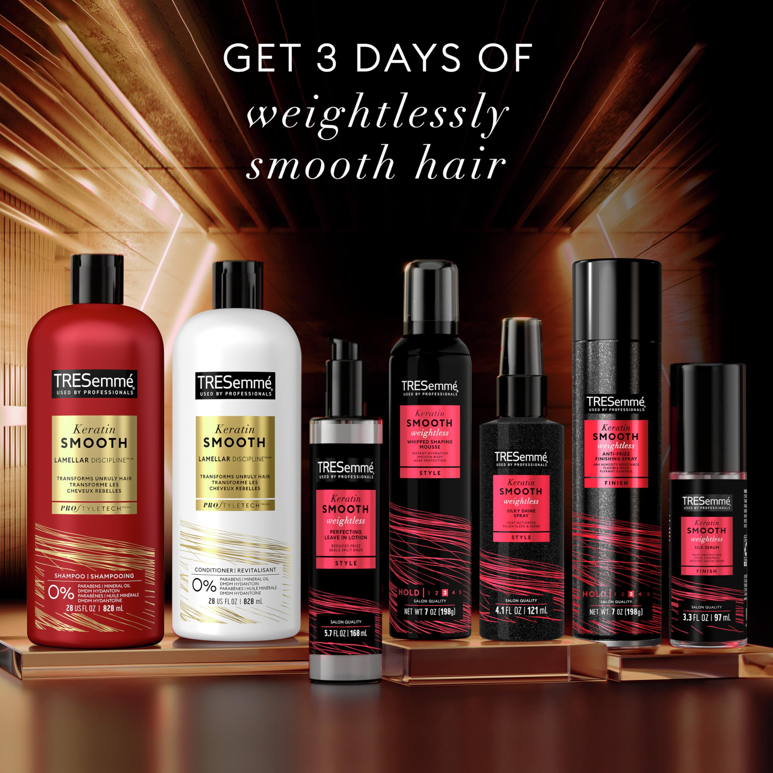 Foto 5 pulgar | Spray De Brillo Tresemmé Silky Keratin Smooth Heat Protect 120 Ml - Venta Internacional.