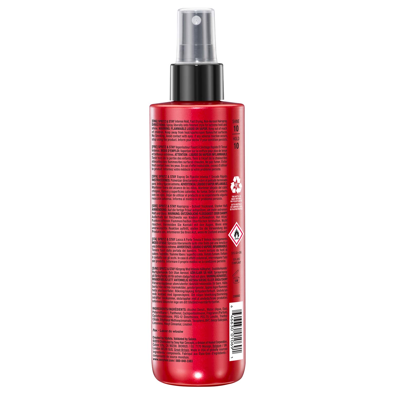 Foto 3 pulgar | Laca Para El Cabello Sexyhair Big Spritz & Stay Intense Hold 250 Ml - Venta Internacional.