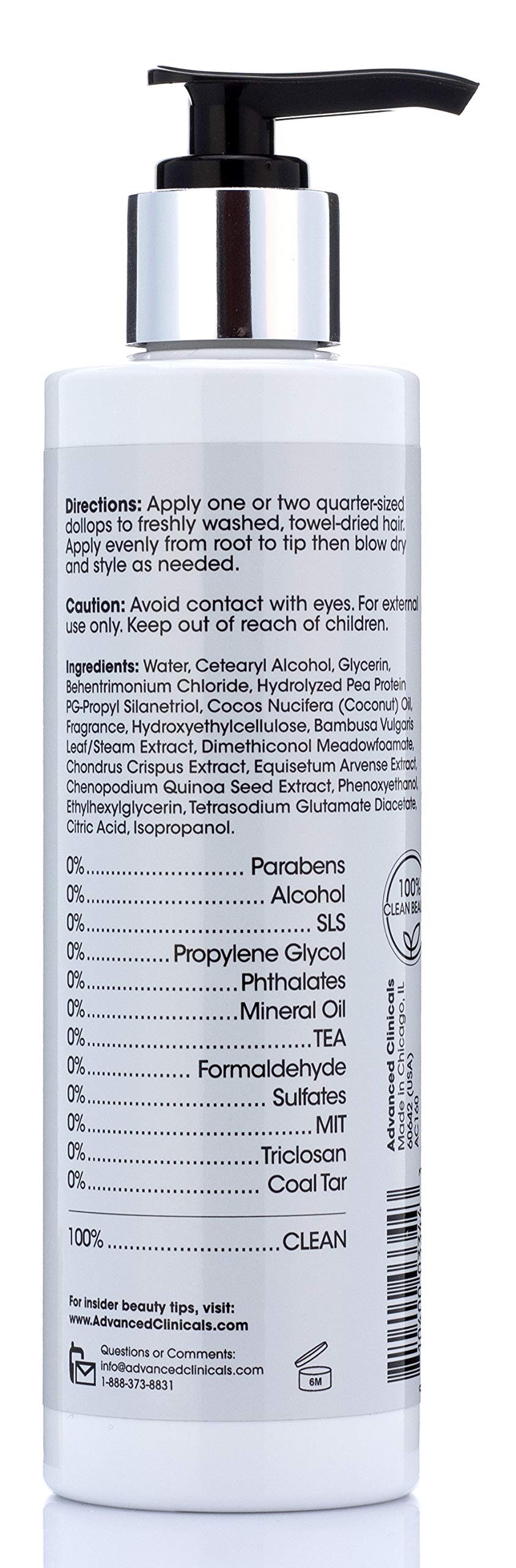 Foto 2 | Crema Capilar Protectora Contra El Calor Advanced Clinicals 10 En 1, Antiencrespamiento - Venta Internacional.