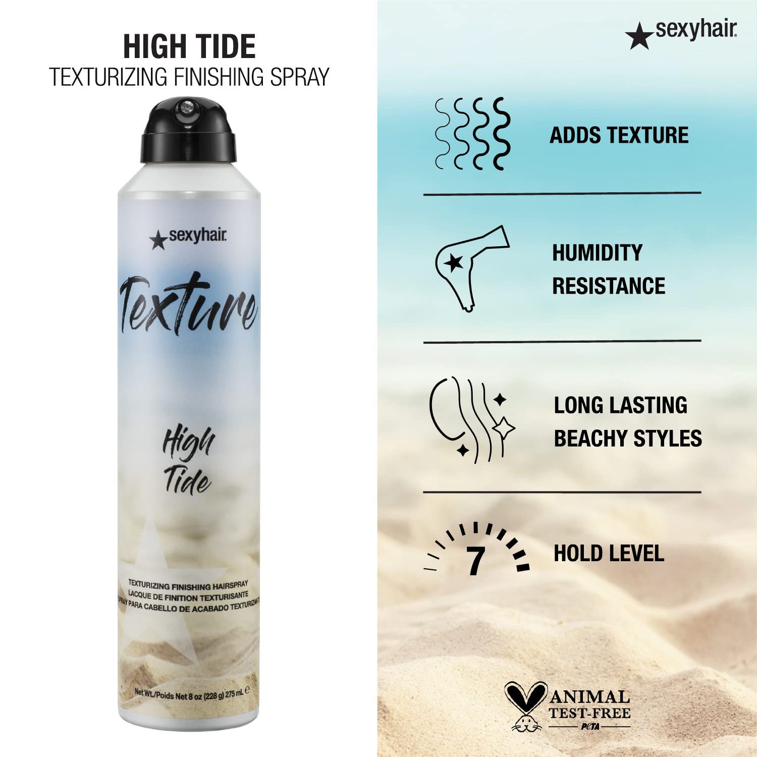 Foto 3 pulgar | Hairspray Sexyhair Texture High Tide Texturizing 240 Ml - Venta Internacional.