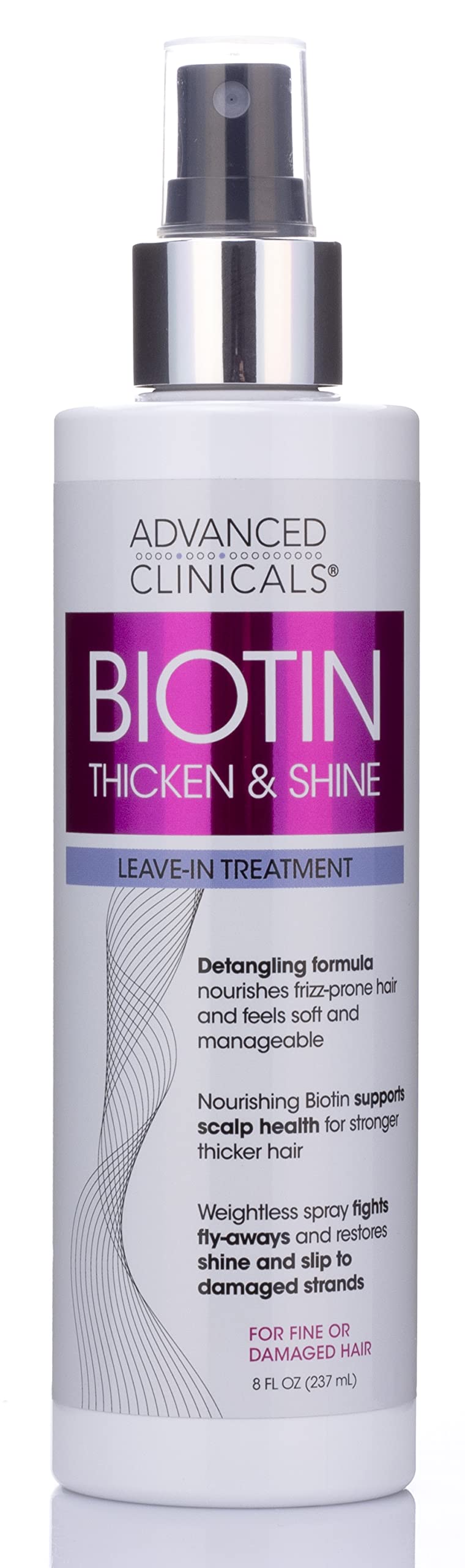 Foto 2 pulgar | Aerosol Para El Cabello Advanced Clinicals Thicken & Shine, 240 Ml, Biotina - Venta Internacional.
