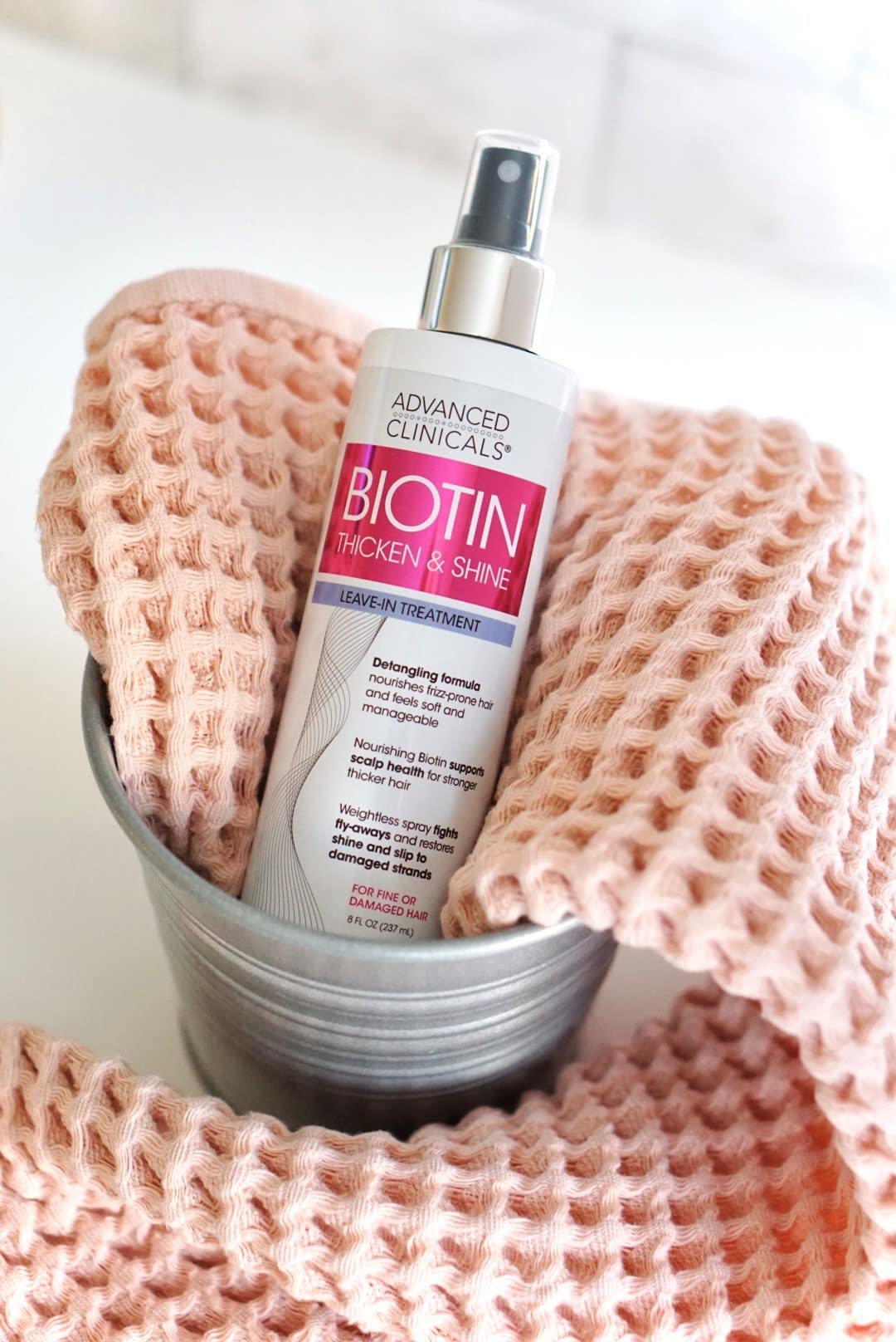 Foto 6 pulgar | Aerosol Para El Cabello Advanced Clinicals Thicken & Shine, 240 Ml, Biotina - Venta Internacional.
