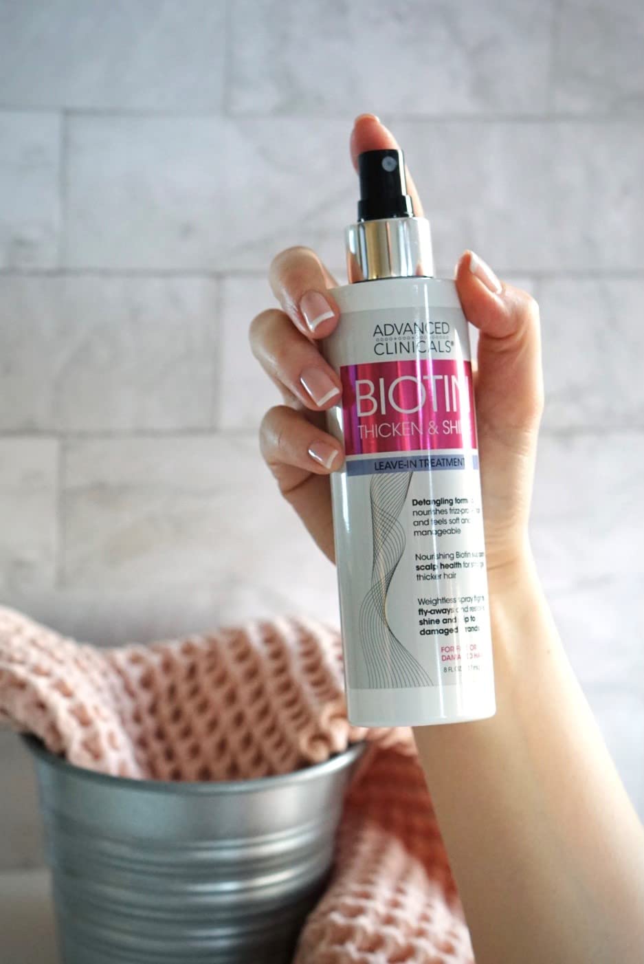 Foto 7 pulgar | Aerosol Para El Cabello Advanced Clinicals Thicken & Shine, 240 Ml, Biotina - Venta Internacional.