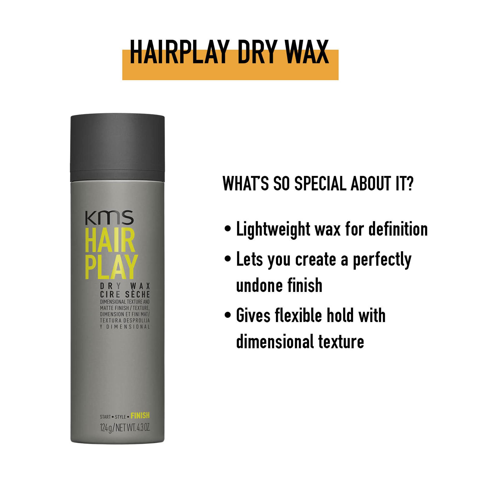 Foto 4 pulgar | Cera Seca Texturizante Hairspray Kms Hairplay, De Fijación Flexible, 125 Ml - Venta Internacional.