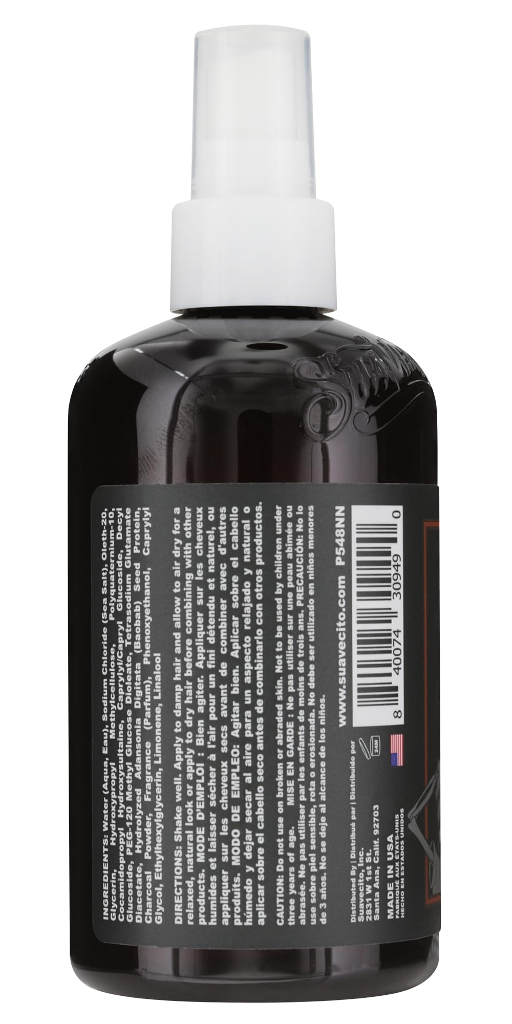 Foto 3 pulgar | Spray De Sal Marina Suavecito  Textura Natural Para El Volumen Del Cabello  240 Ml - Venta Internacional.