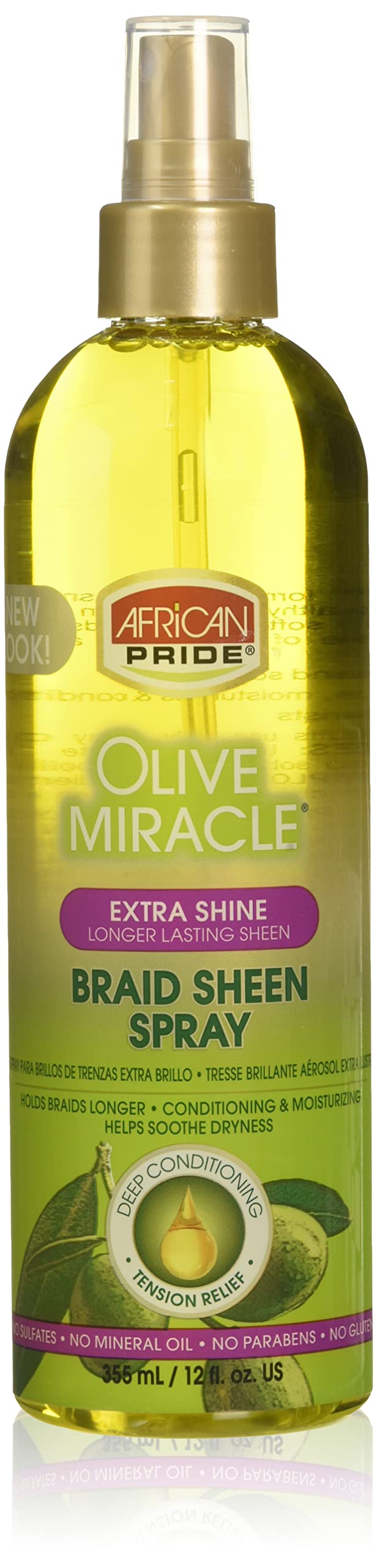 Spray Braid Sheen African Pride Braid Sheen Extra  355 Ml - Venta Internacional.