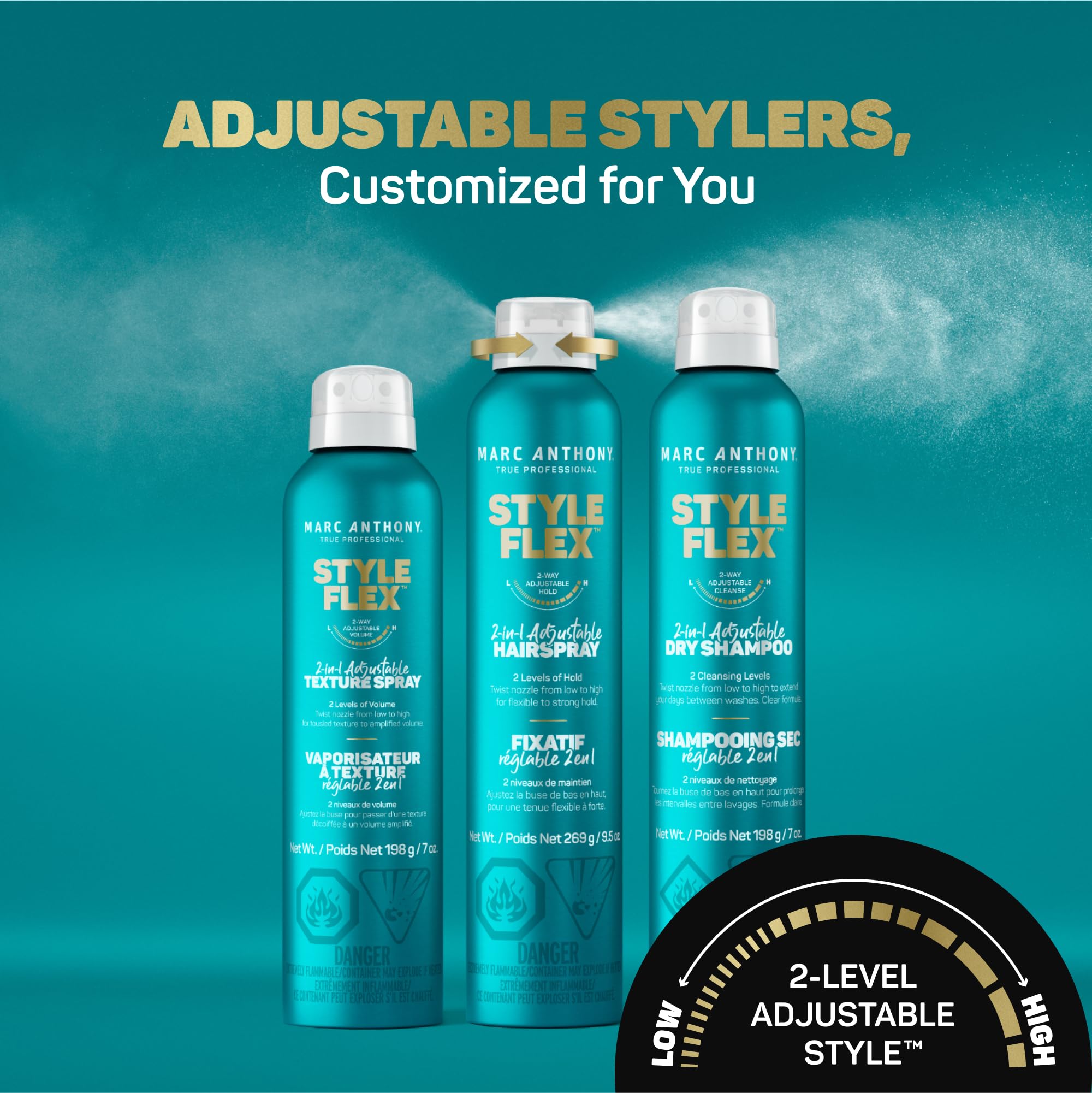 Foto 7 pulgar | Spray Para El Cabello Marc Anthony Style Flex 2 En 1  280 Ml  Extra Fuerte - Venta Internacional.