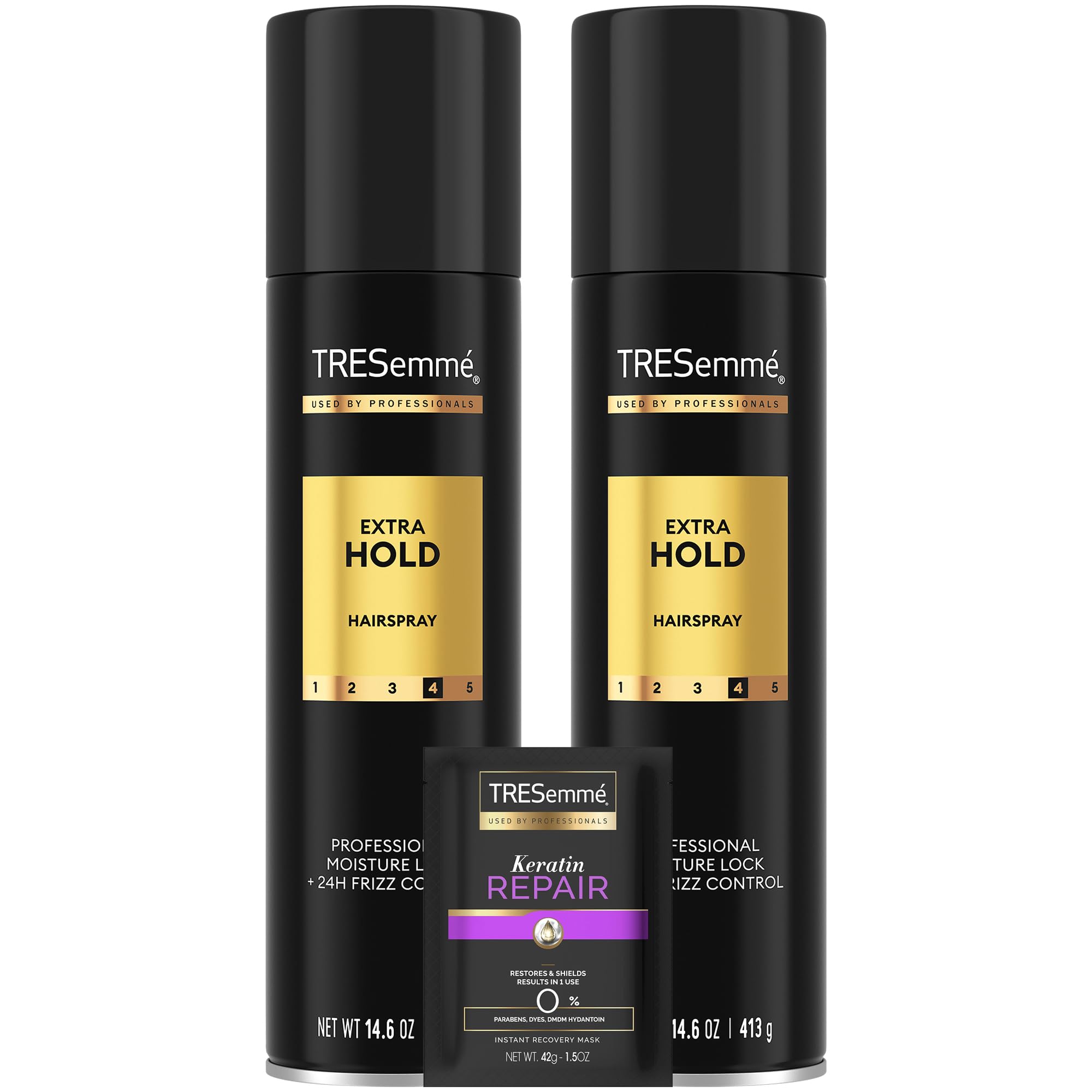 Hairspray Tresemmé Extra Hold 24h Frizz Control 300 Ml X2 + Mascarilla - Venta Internacional.