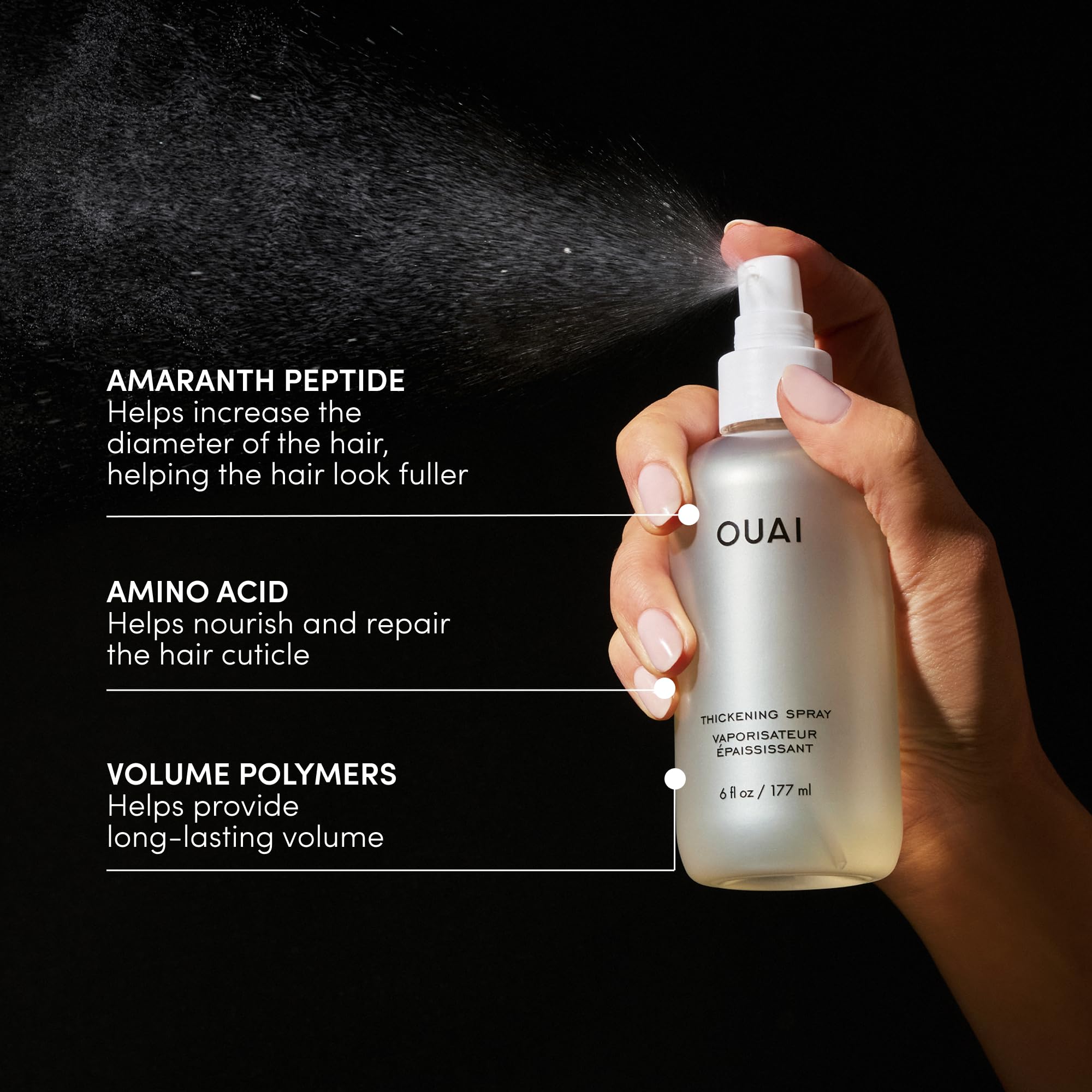Foto 8 pulgar | Espray Espesante Ouai Para Espesar Y Dar Volumen Al Cabello  177 Ml - Venta Internacional.