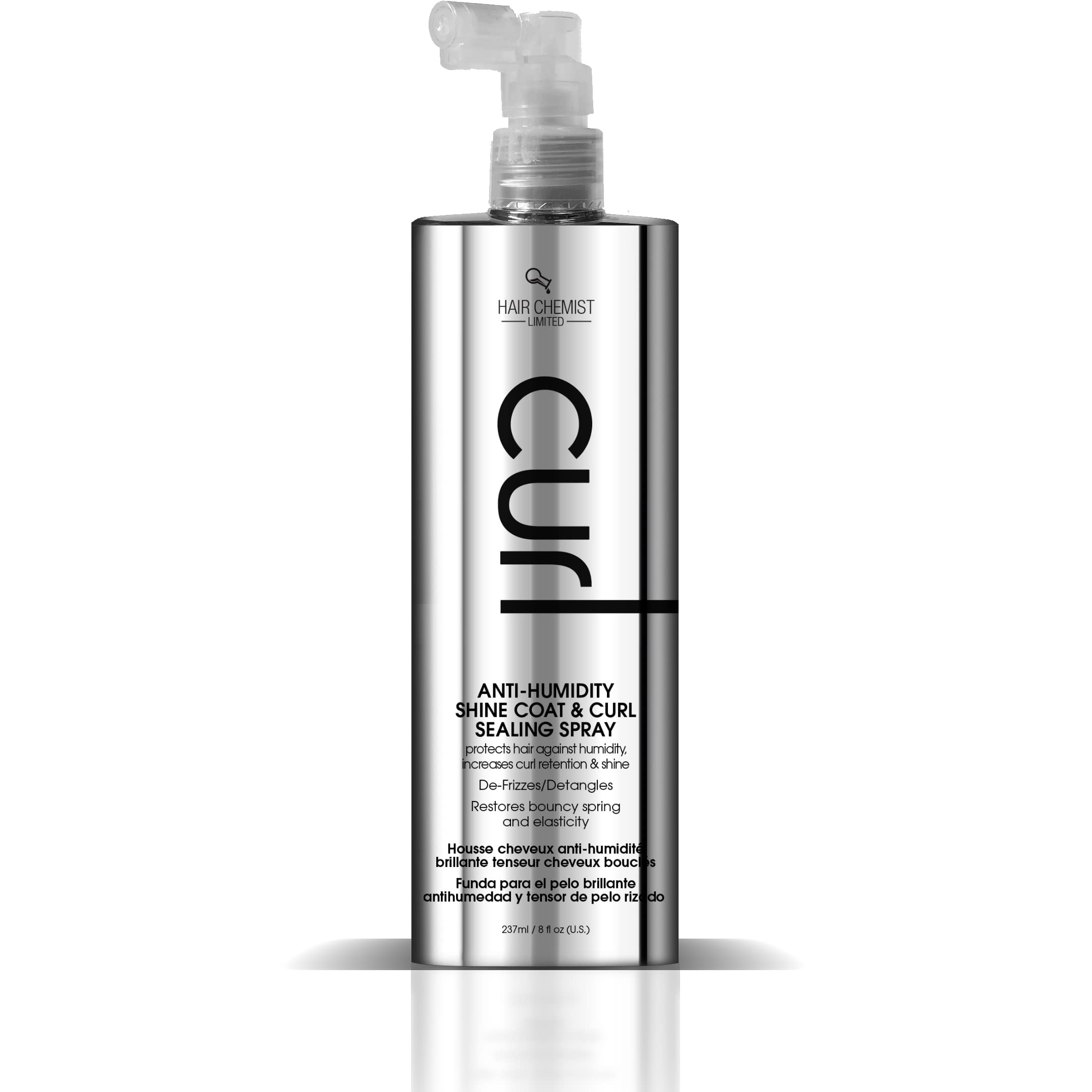 Capa Abrillantadora Antihumedad Spray Hair Chemist Curl  240 Ml - Venta Internacional.