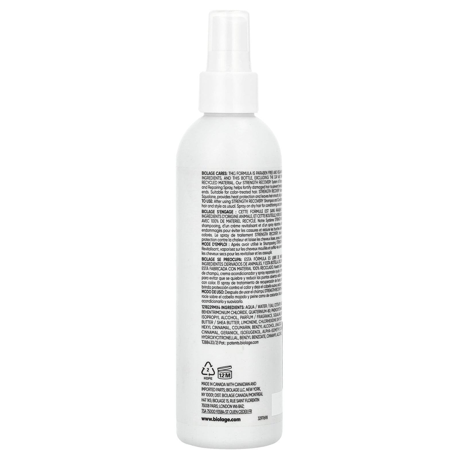 Foto 3 pulgar | Spray Reparador Biolage Strength 232 Ml - Venta Internacional.