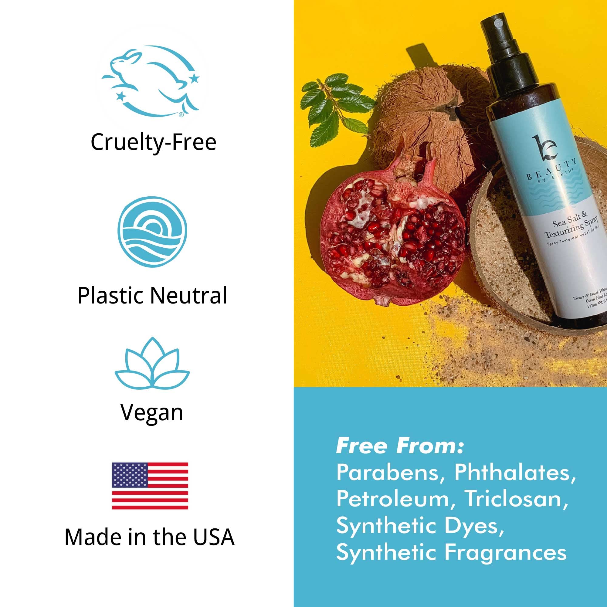Foto 5 | Sea Salt Spray Beauty By Earth Para Cabello De Hombre Y Mujer - Venta Internacional.