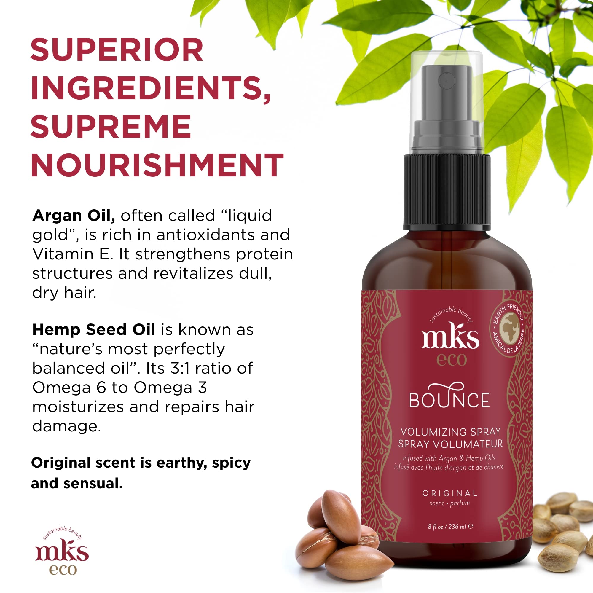 Foto 4 | Spray Voluminizador Earthly Body Mks Eco Bounce  240 Ml  Original - Venta Internacional.