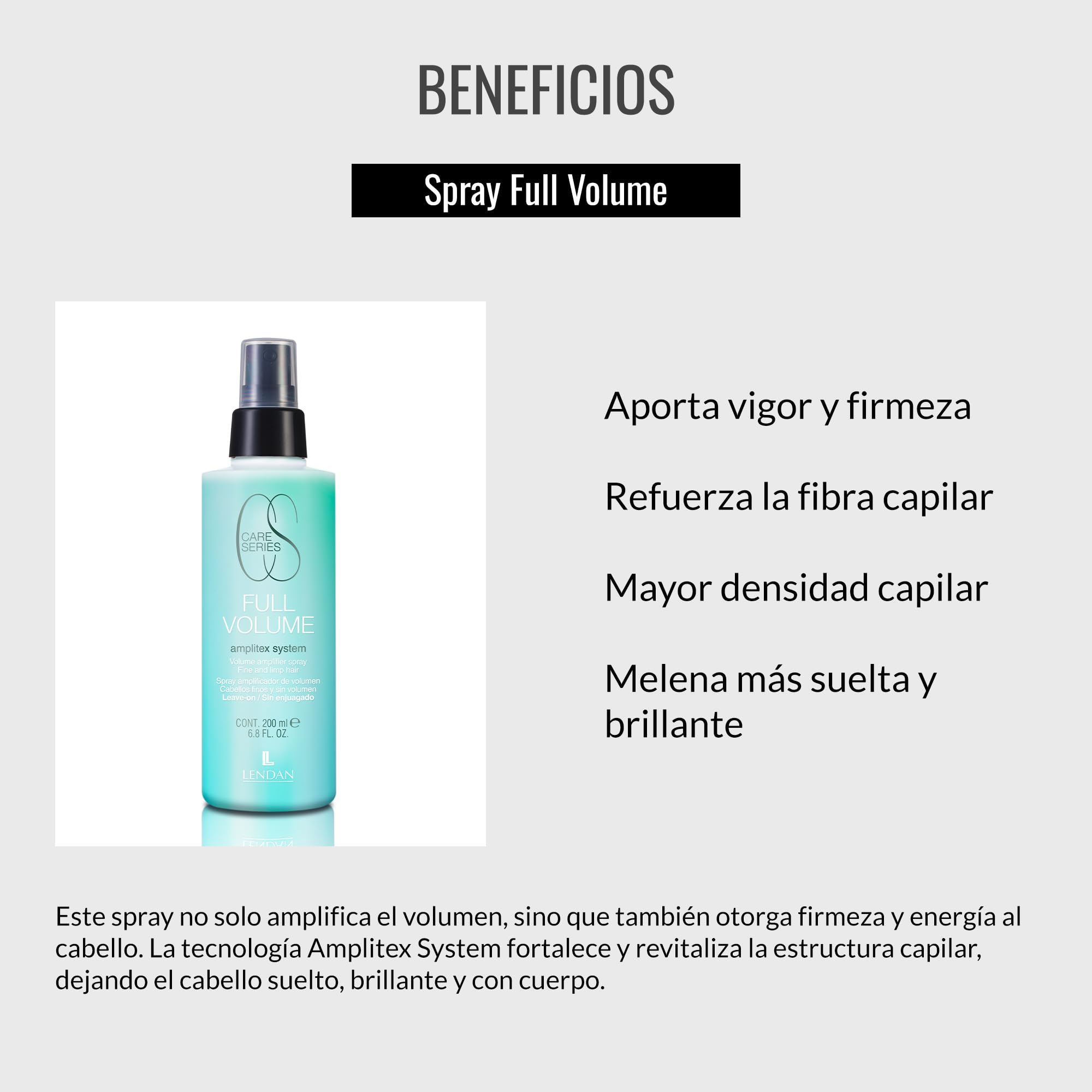 Foto 3 | Volume Spray Lendan  Volumen Completo  Para Cabello Fino  200 Ml - Venta Internacional.
