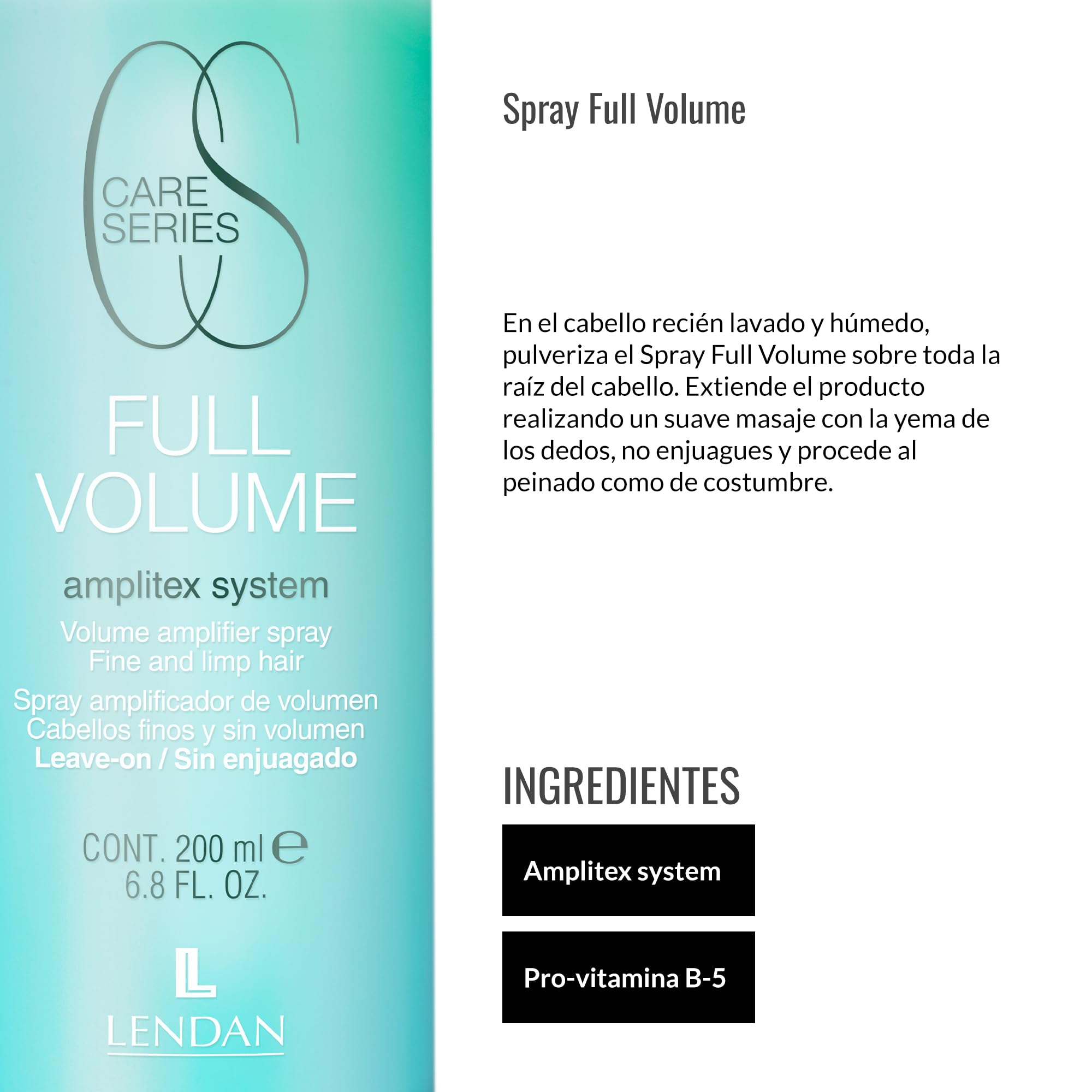 Foto 4 | Volume Spray Lendan  Volumen Completo  Para Cabello Fino  200 Ml - Venta Internacional.