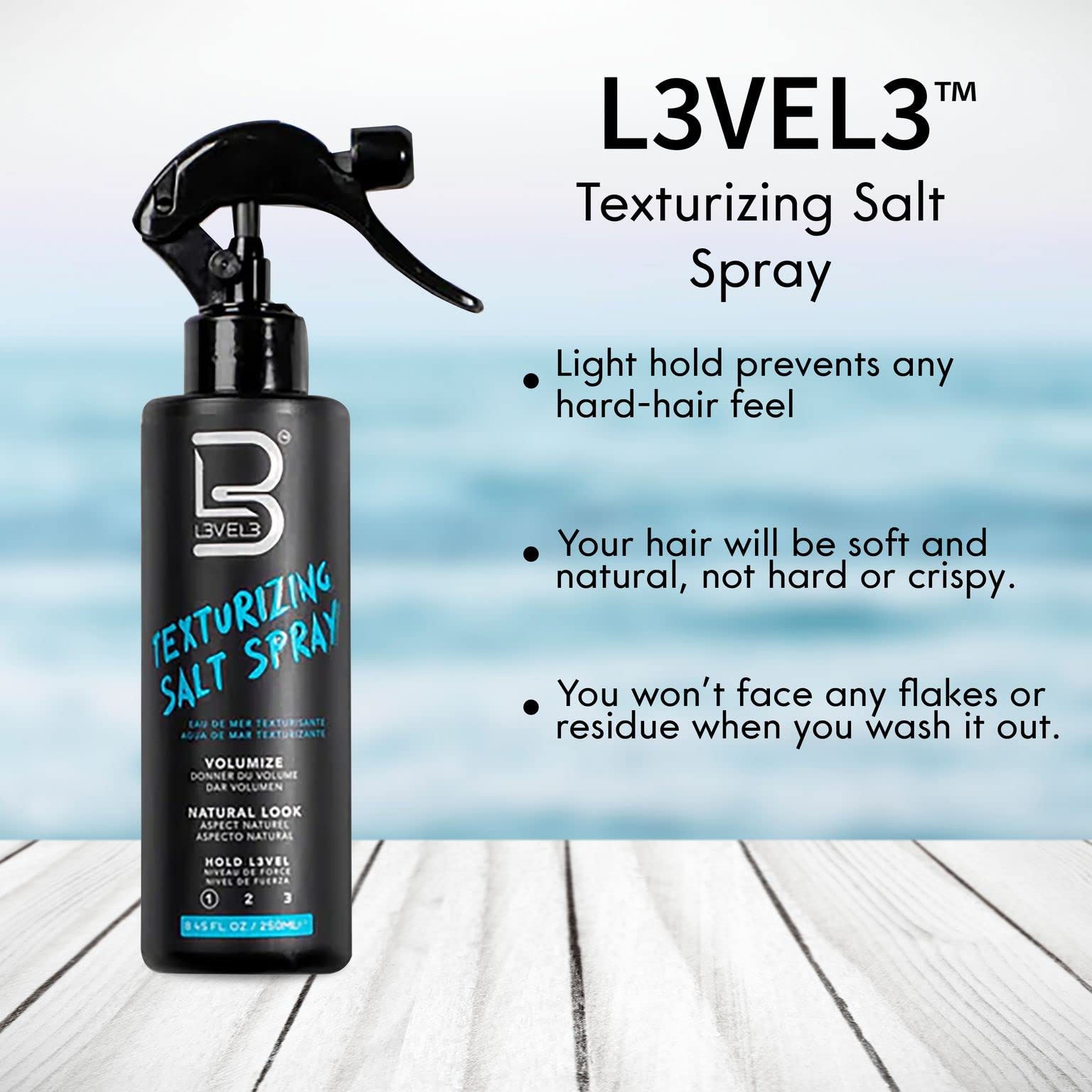 Foto 3 | Spray Texturizante De Sal Marina L3  Nivel 3  Acabado Casual Para Cabello - Venta Internacional.