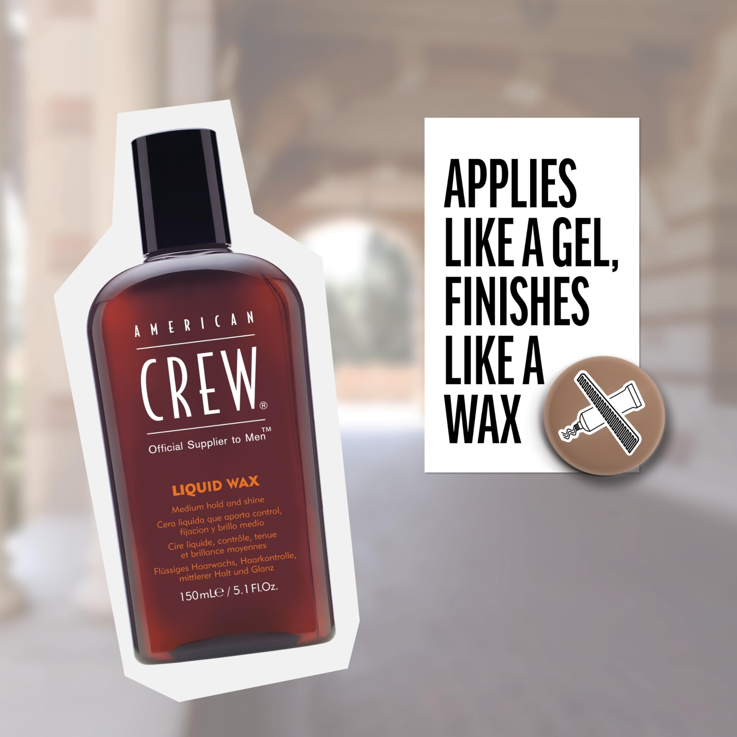 Foto 5 pulgar | Cera Para El Cabello American Crew Liquid Hold Medium Hold 150 Ml Para Hombre - Venta Internacional.