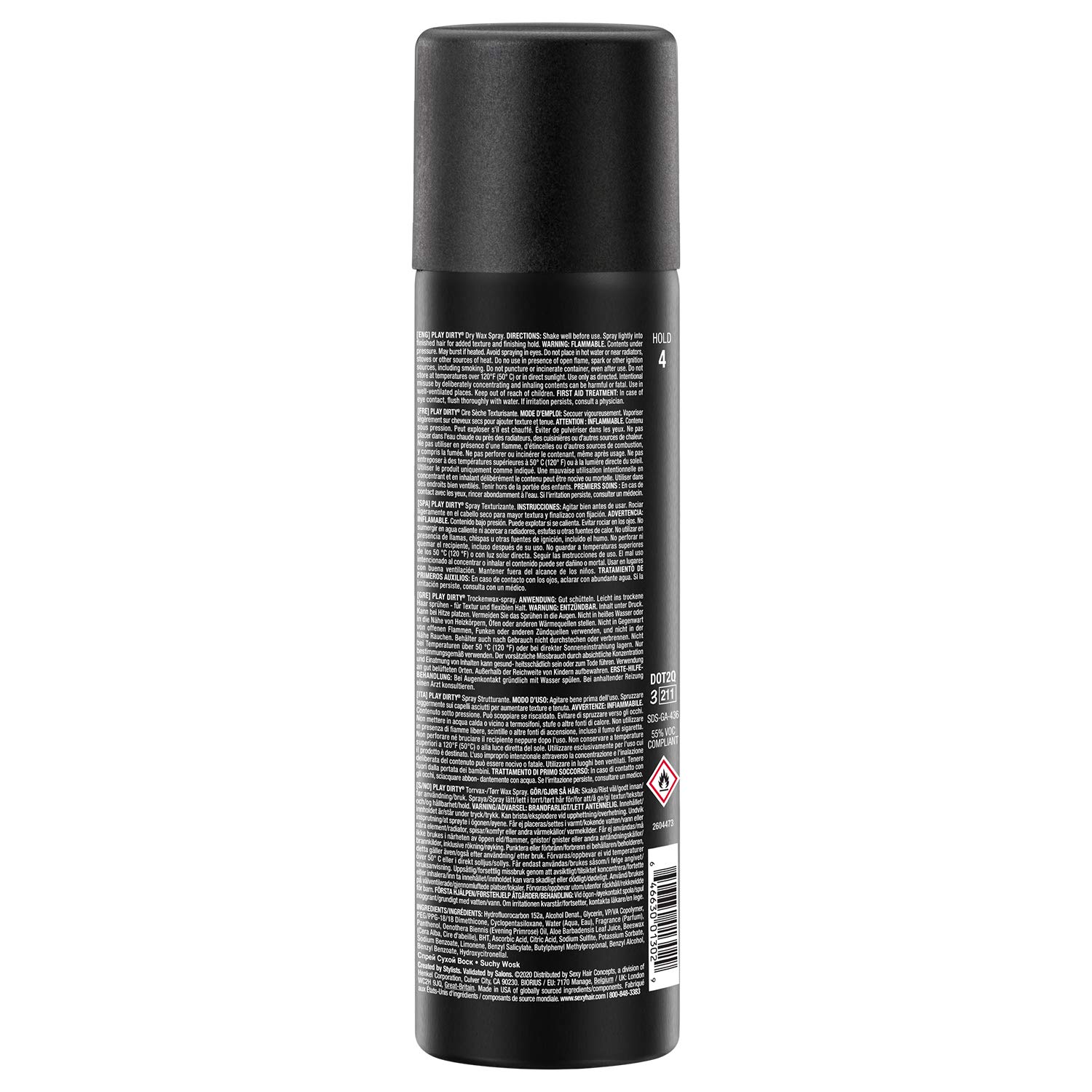 Foto 3 pulgar | Spray De Cera Seca Sexyhair Style Play Dirty 140 Ml Para Todo Tipo De Cabello - Venta Internacional.