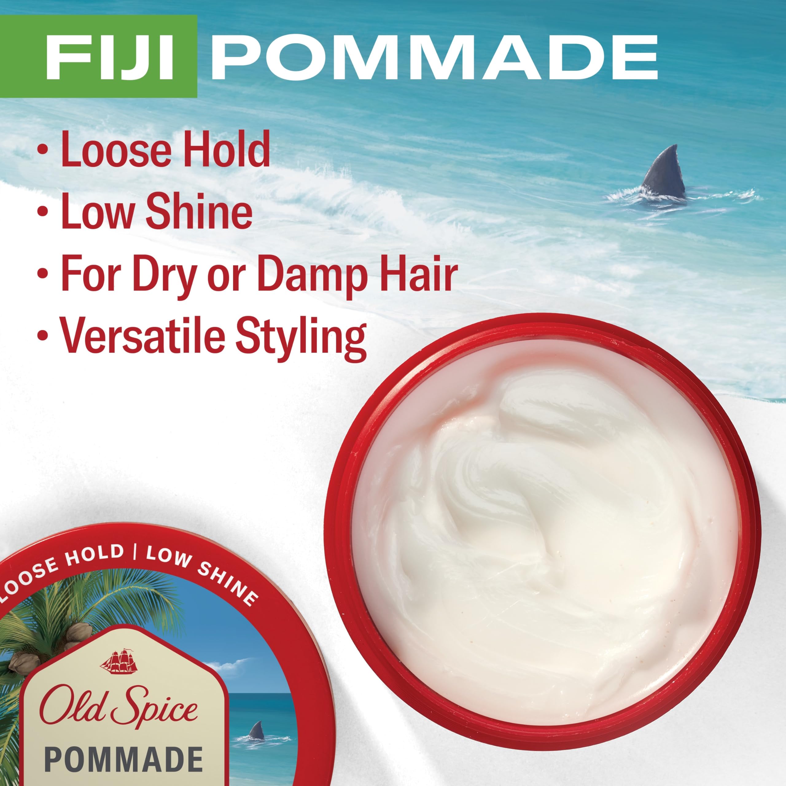 Foto 3 pulgar | Pomada Para El Cabello Old Spice Fiji, Fijación Flexible, Bajo Brillo, 65 Ml, Para Hombre - Venta Internacional.