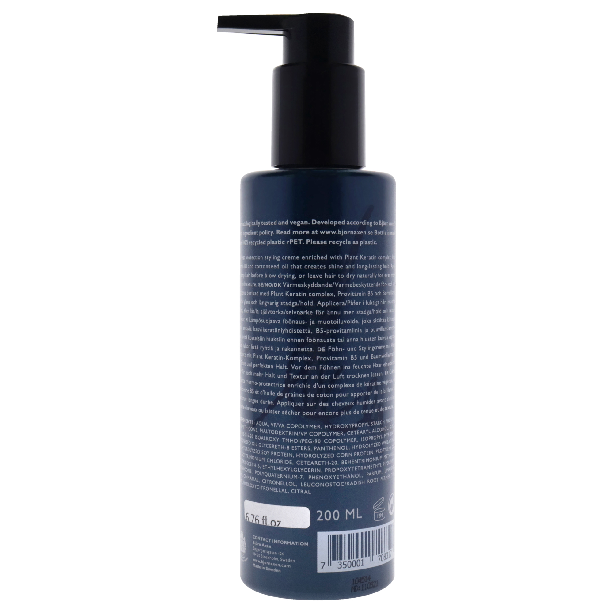 Crema De Peinado Bjorn Axen Volumizing Heat Protect 200 Ml Unise - Venta Internacional.