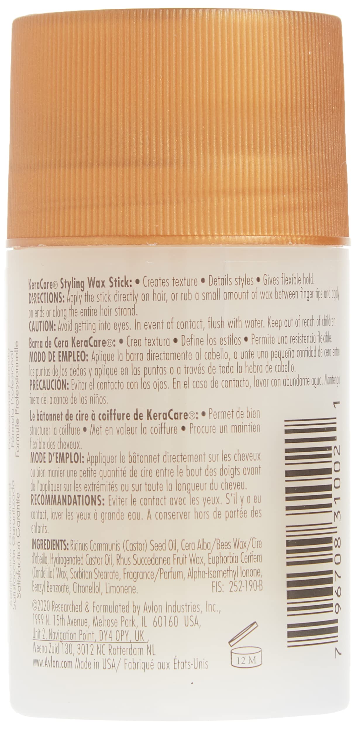 Foto 3 pulgar | Cera para Peinar Avlon Keracare de 75 g-Venta Internacional