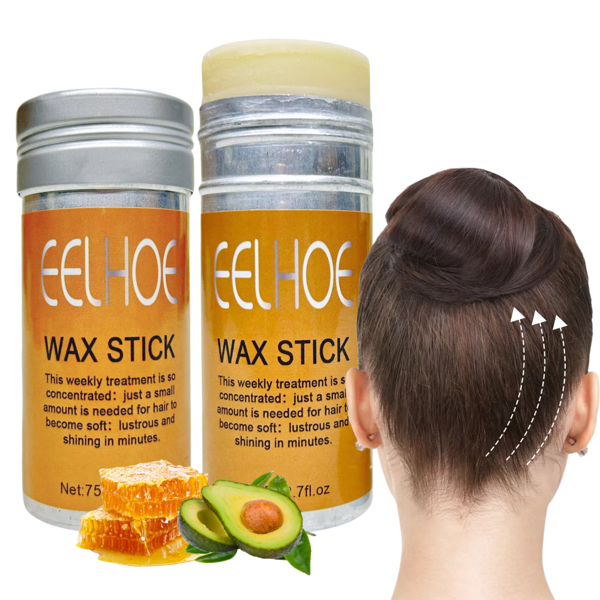 Foto 2 pulgar | Cera Fijadora Cabello Clean Look Peinado Baby Hairs + Cepillo