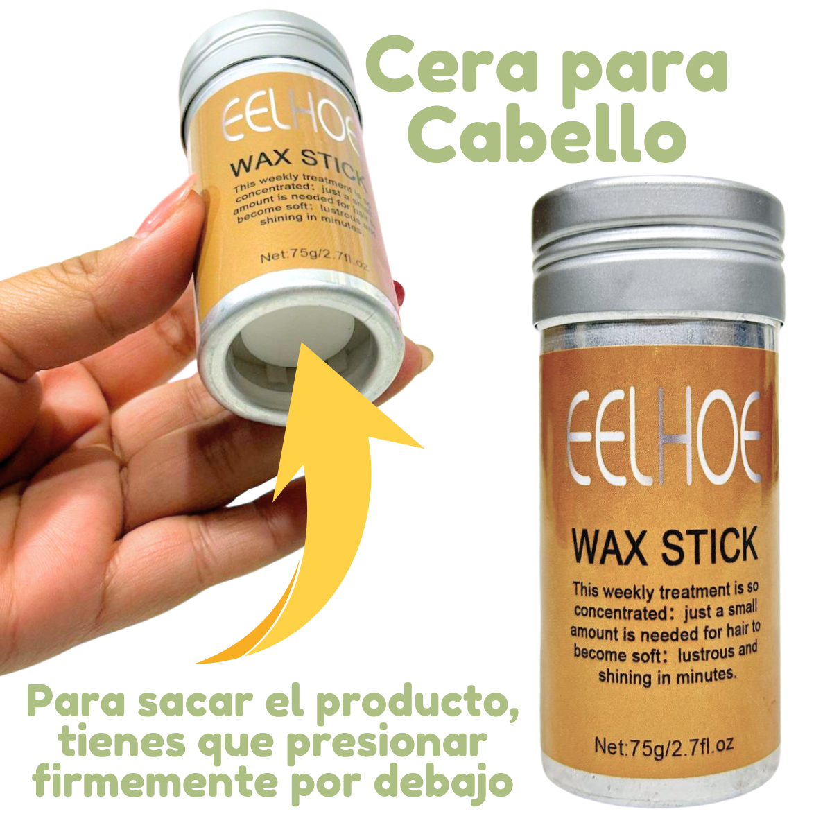 Foto 3 pulgar | Cera Fijadora Cabello Clean Look Peinado Baby Hairs + Cepillo