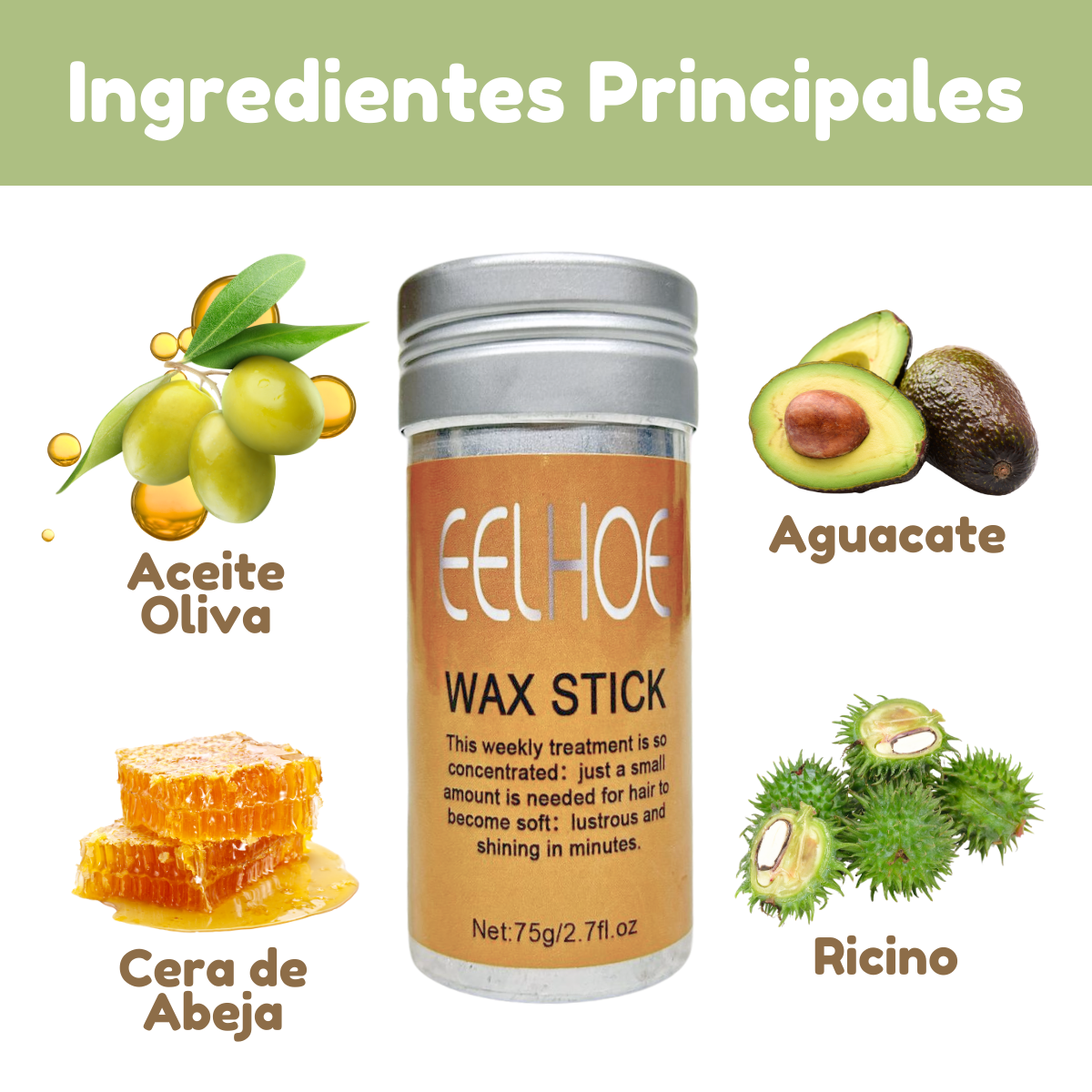 Foto 5 pulgar | Cera Fijadora Cabello Clean Look Peinado Baby Hairs + Cepillo