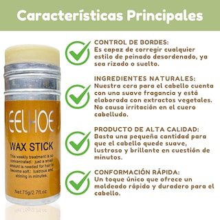 Foto 5 | Cera Fijadora Cabello Clean Look Peinado Baby Hairs + Cepillo