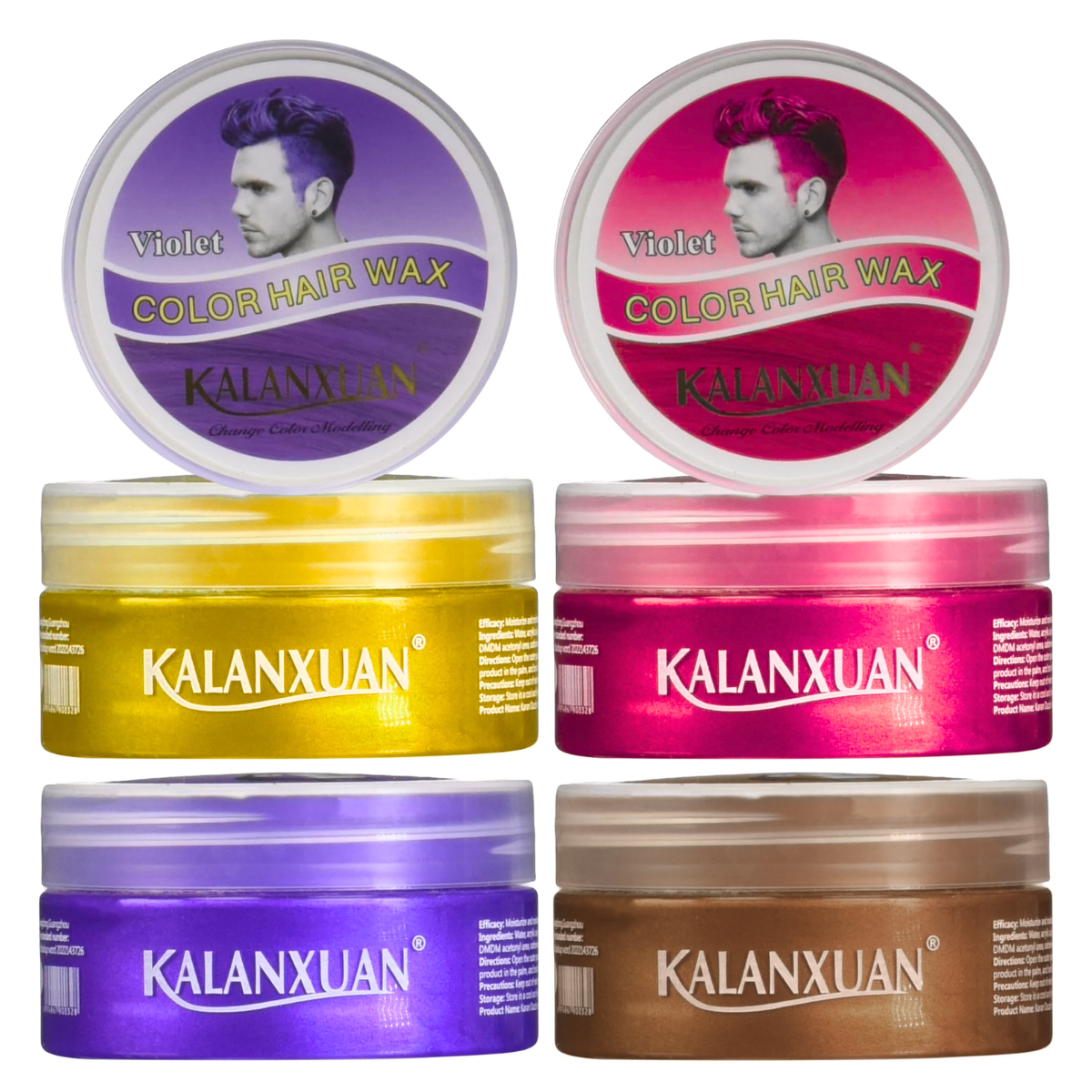 Foto 2 pulgar | Cera para Cabello Hair Wax Colores Varios Ash 4 Piezas