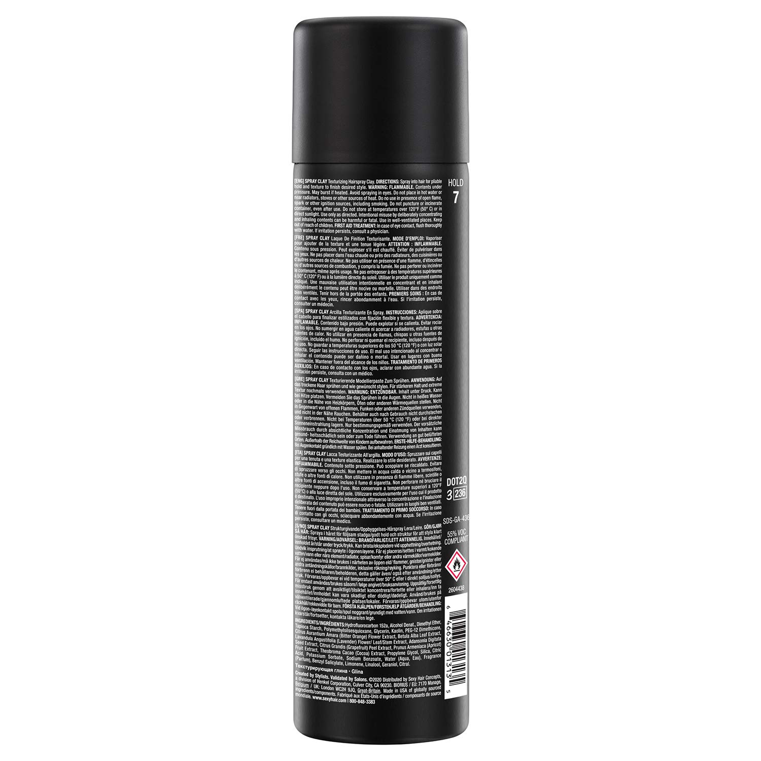 Foto 2 | Hairspray Clay Sexy Hair Style Spray, Arcilla Texturizante, 130 Ml - Venta Internacional.