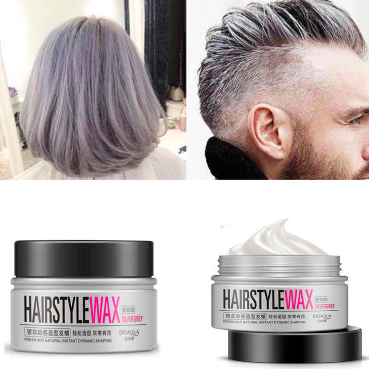 Foto 4 pulgar | Cera Plata Pelo Hairstyle Wax Silver Gris Bioaqua Peinar