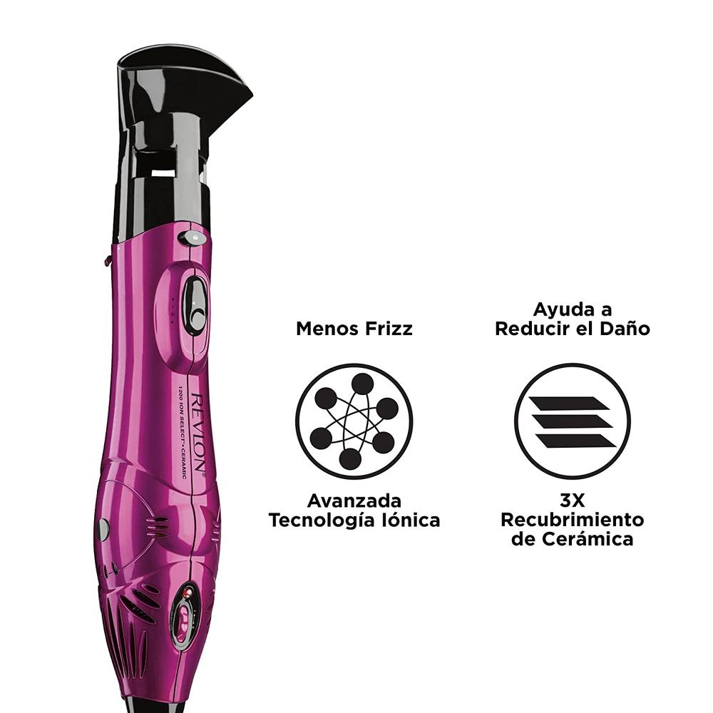 Foto 4 pulgar | Kit de Cepillos y Secadora Revlon con Cable Giratorio Incluye 2 Cabezales