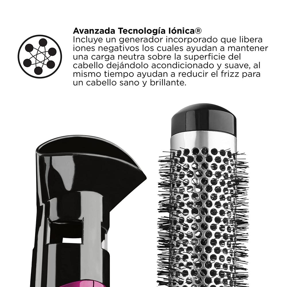Foto 5 pulgar | Kit de Cepillos y Secadora Revlon con Cable Giratorio Incluye 2 Cabezales