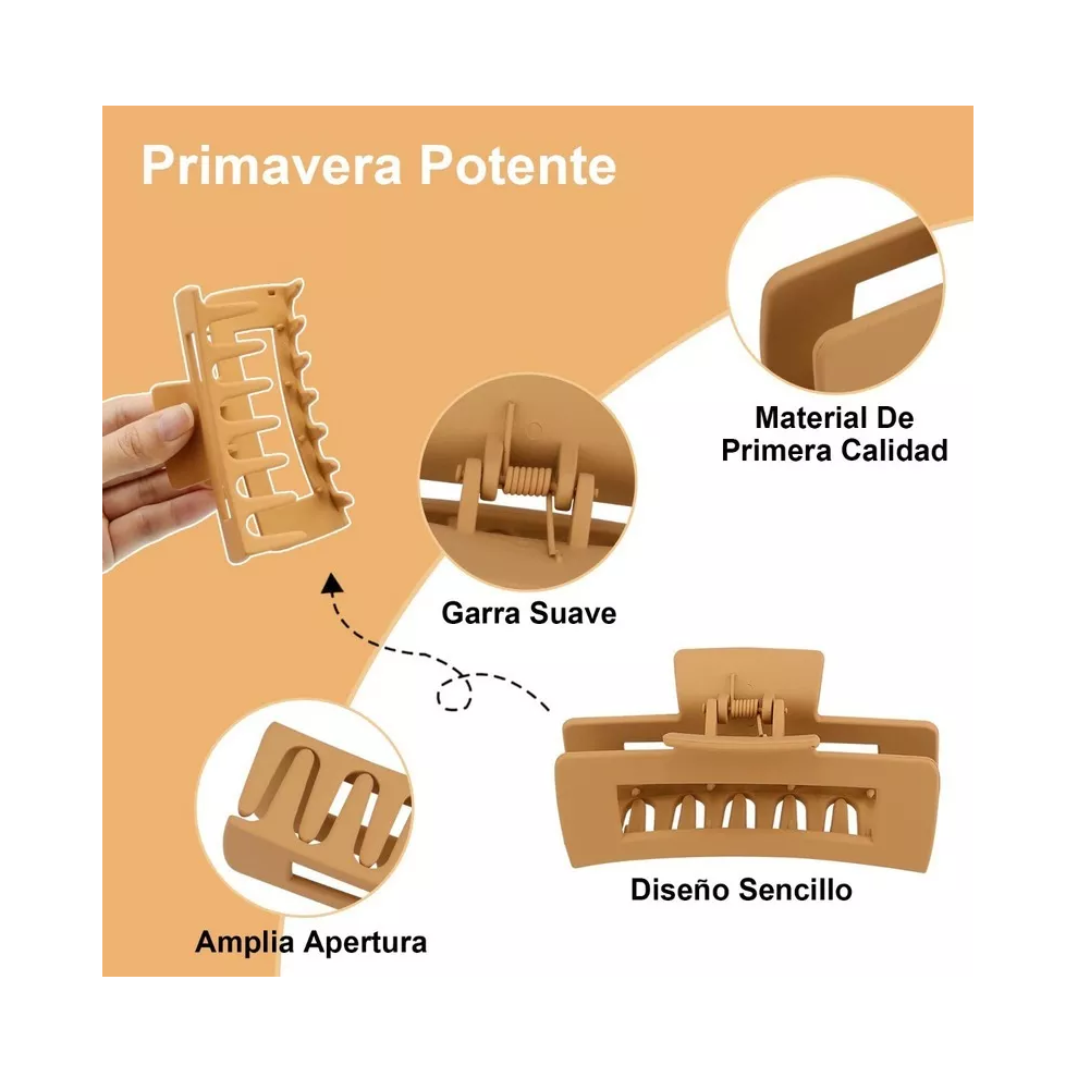 Foto 5 pulgar | Pinzas para Cabello Lab.G 8 Piezas