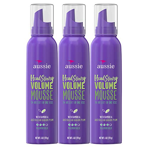 Foto 2 pulgar | Mousse Aussie con Bambú y Ciruela Kakadu para Volumen Duradero en Cabello Fino 3 Piezas