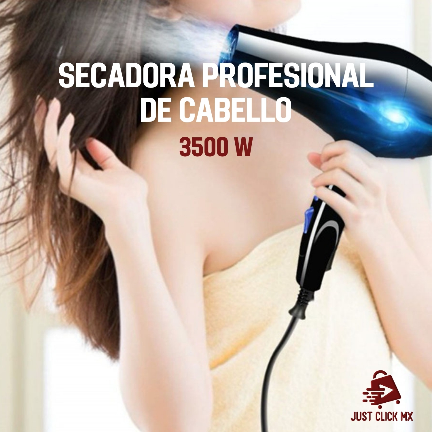 Foto 3 pulgar | Secador de Cabello 2 en 1 JustClick MX con Voluminizador de Rizos