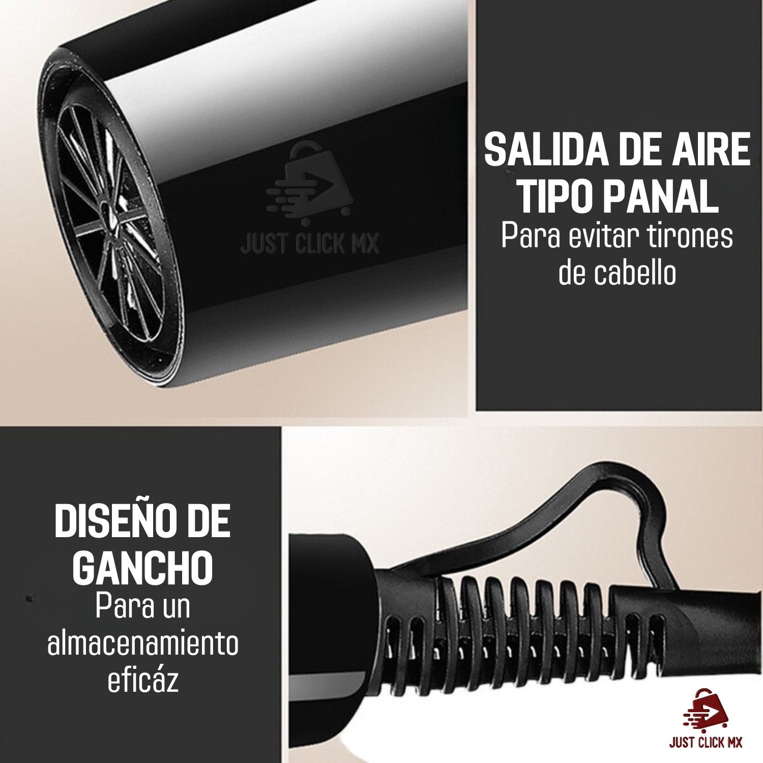 Foto 9 pulgar | Secador de Cabello 2 en 1 JustClick MX con Voluminizador de Rizos
