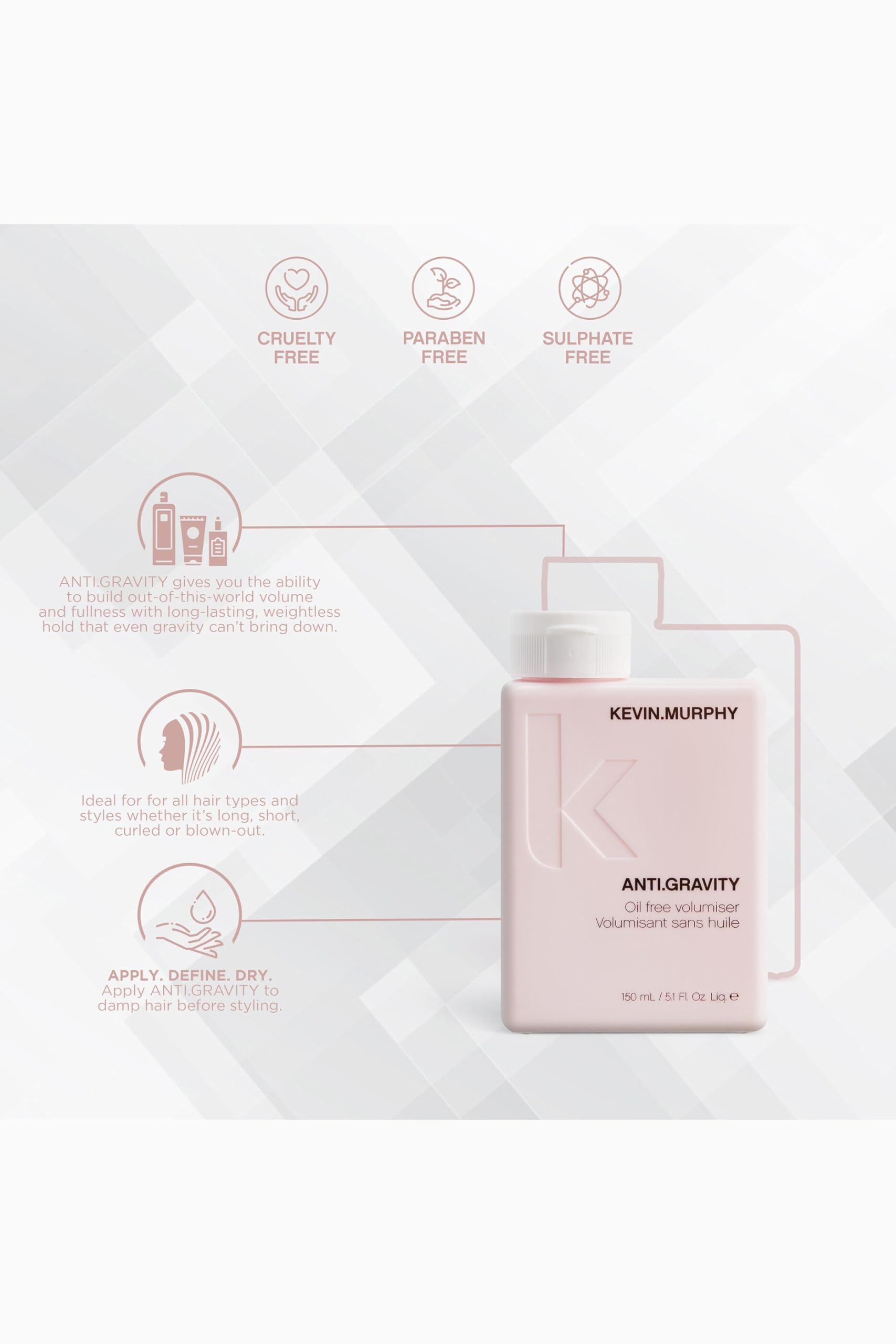 Foto 3 | Voluminizador Kevin Murphy Antigravedad Sin Aceite 150 Ml - Venta Internacional